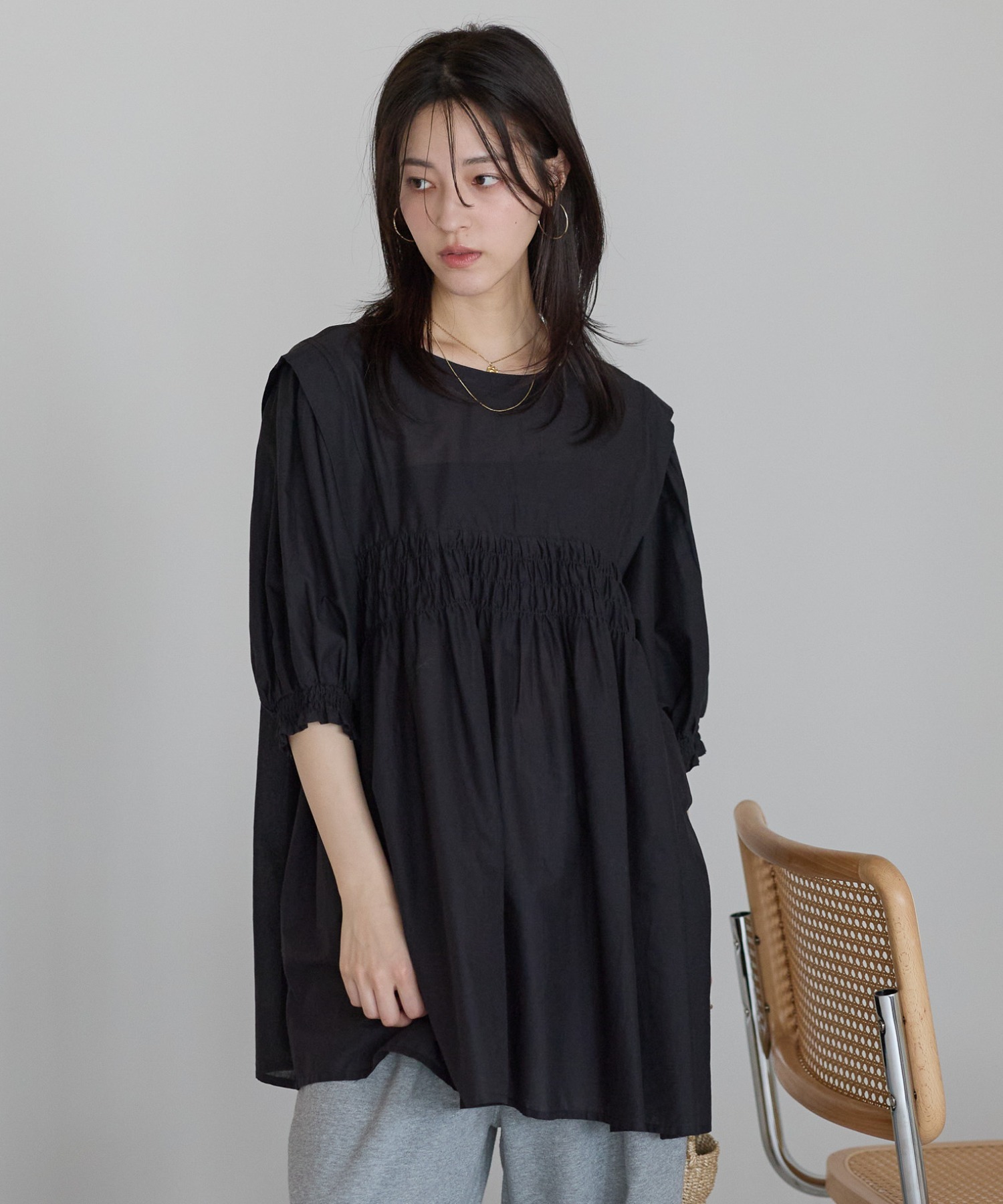 model：161cm 着用サイズ：M