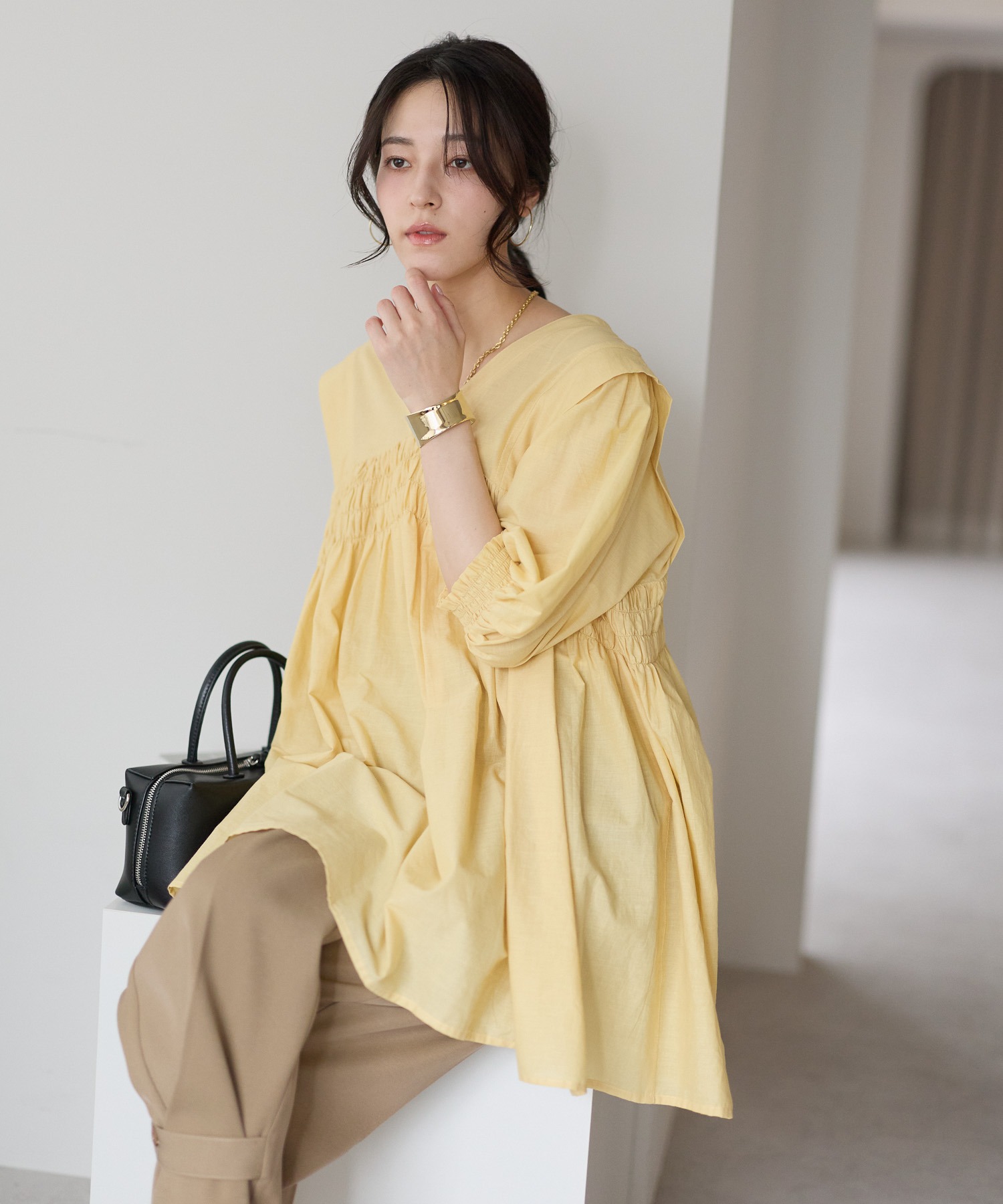 model：161cm 着用サイズ：M