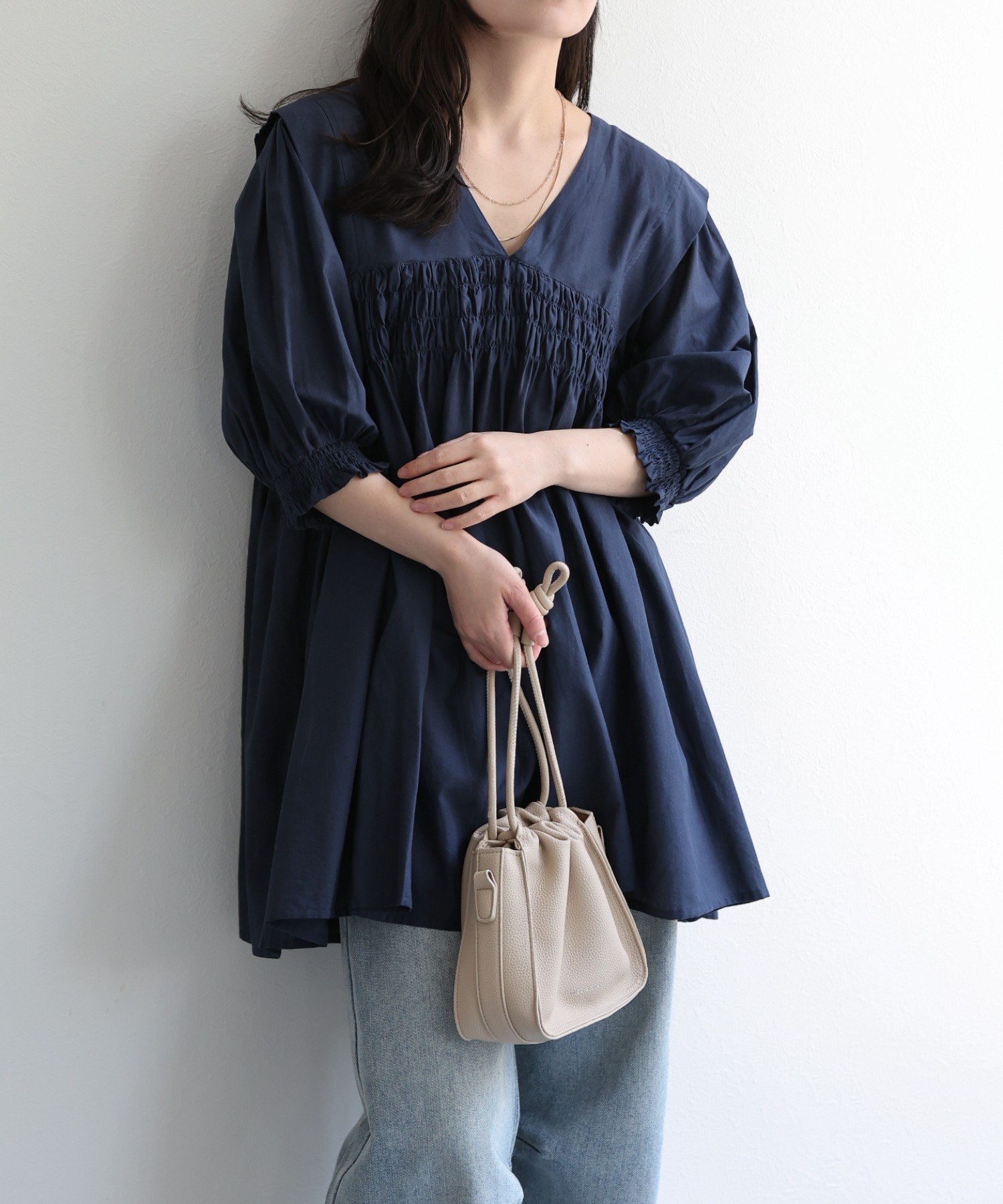model：156cm 着用サイズ：M
