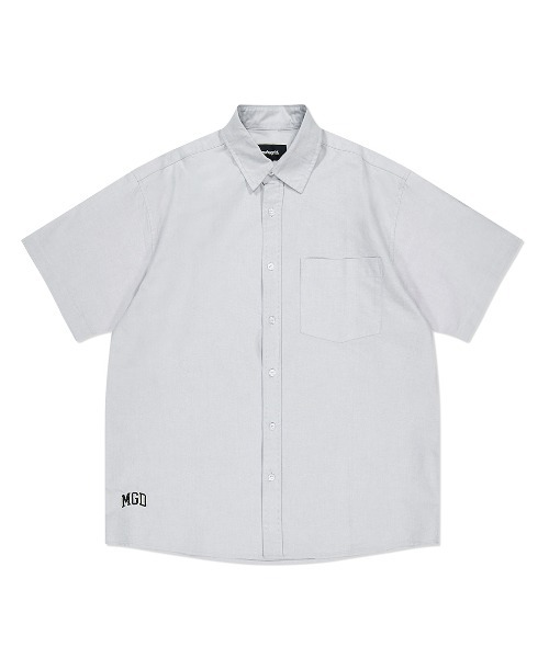 ブラウス シャツ 「mahagrid/マハグリッド」MGD OXFORD HALF SLEEVE SHIRTS/オックスフォード シャツ レディース mahagrid/マハグリッド』MGD OXFORD HALF SLEEVE SHIRTS