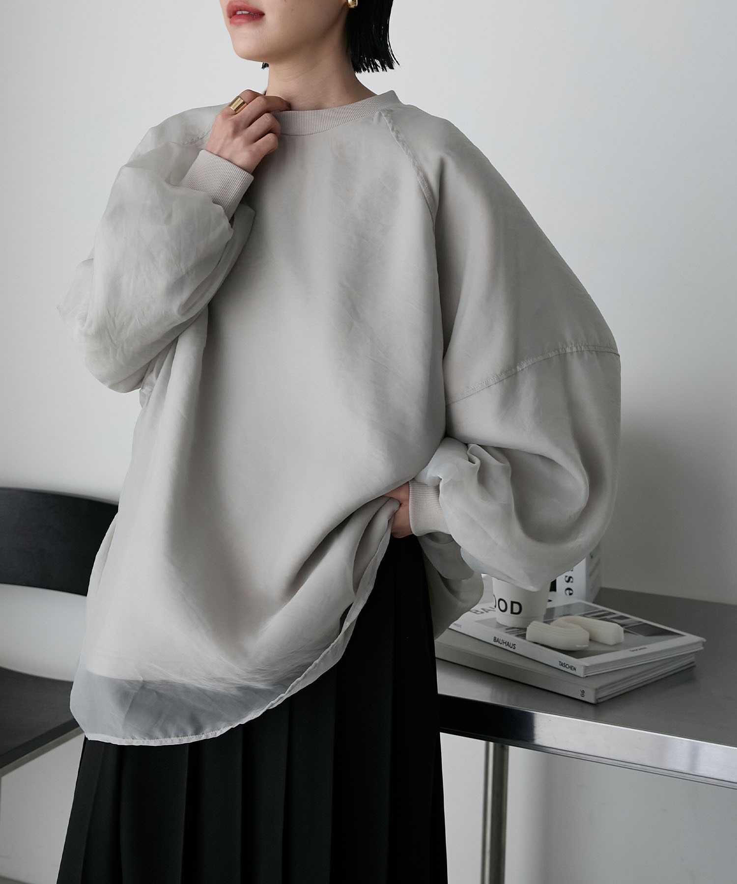 forksy.】シアードッキングオーバーサイズスウェットプルオーバー