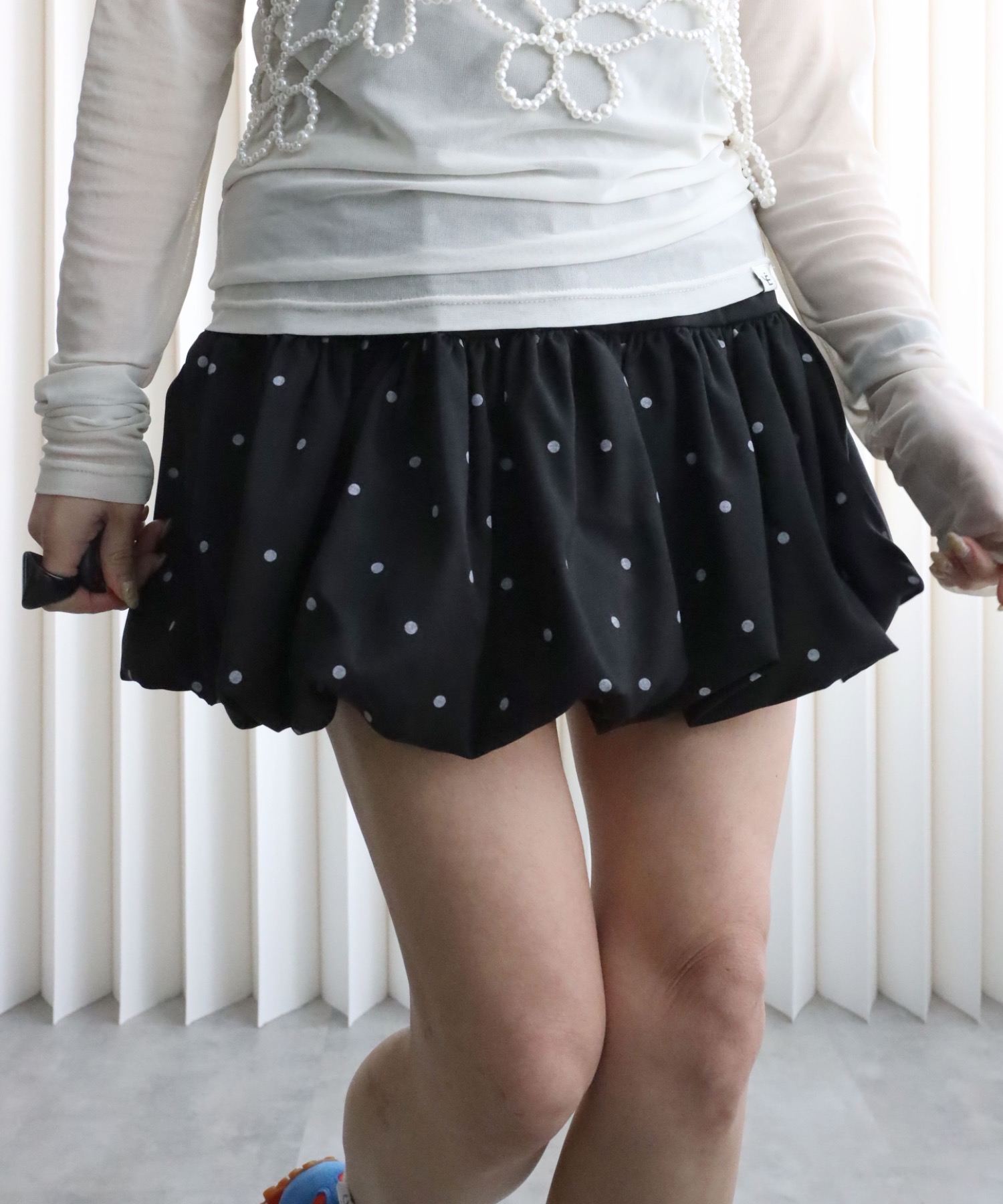 model：155cm. 着用サイズ：FREE