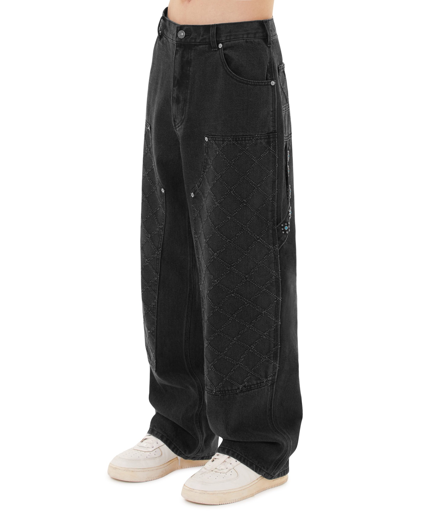 OY/オーワイ』 TURQUOISE STUD CARPENTER PANTS/ターコイズ