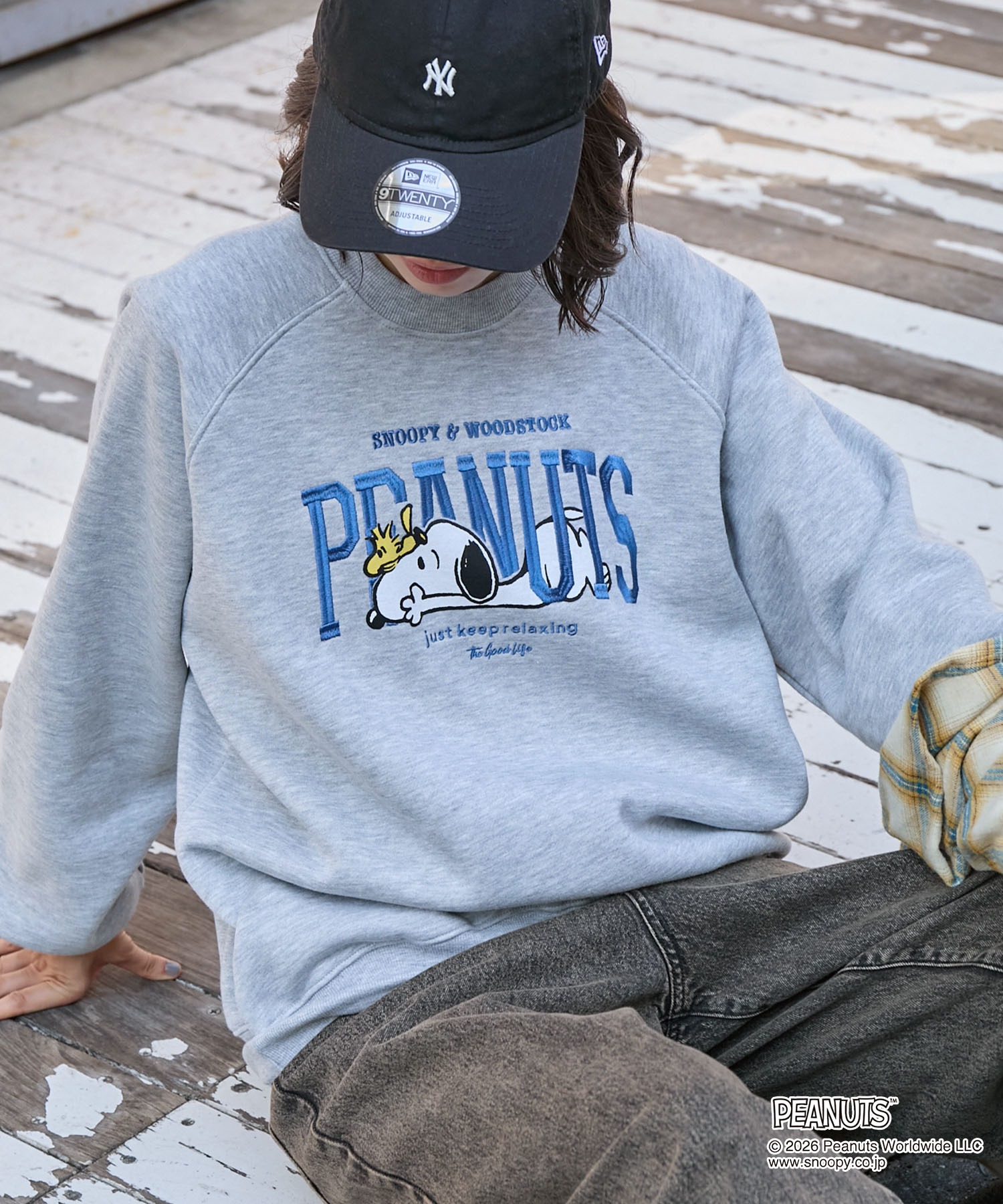 ヴィンテージ　スヌーピー　ピーナッツ PEANUTS SNOOPY】別注 ピーナッツ スヌーピー ヴィンテージライク 刺繍