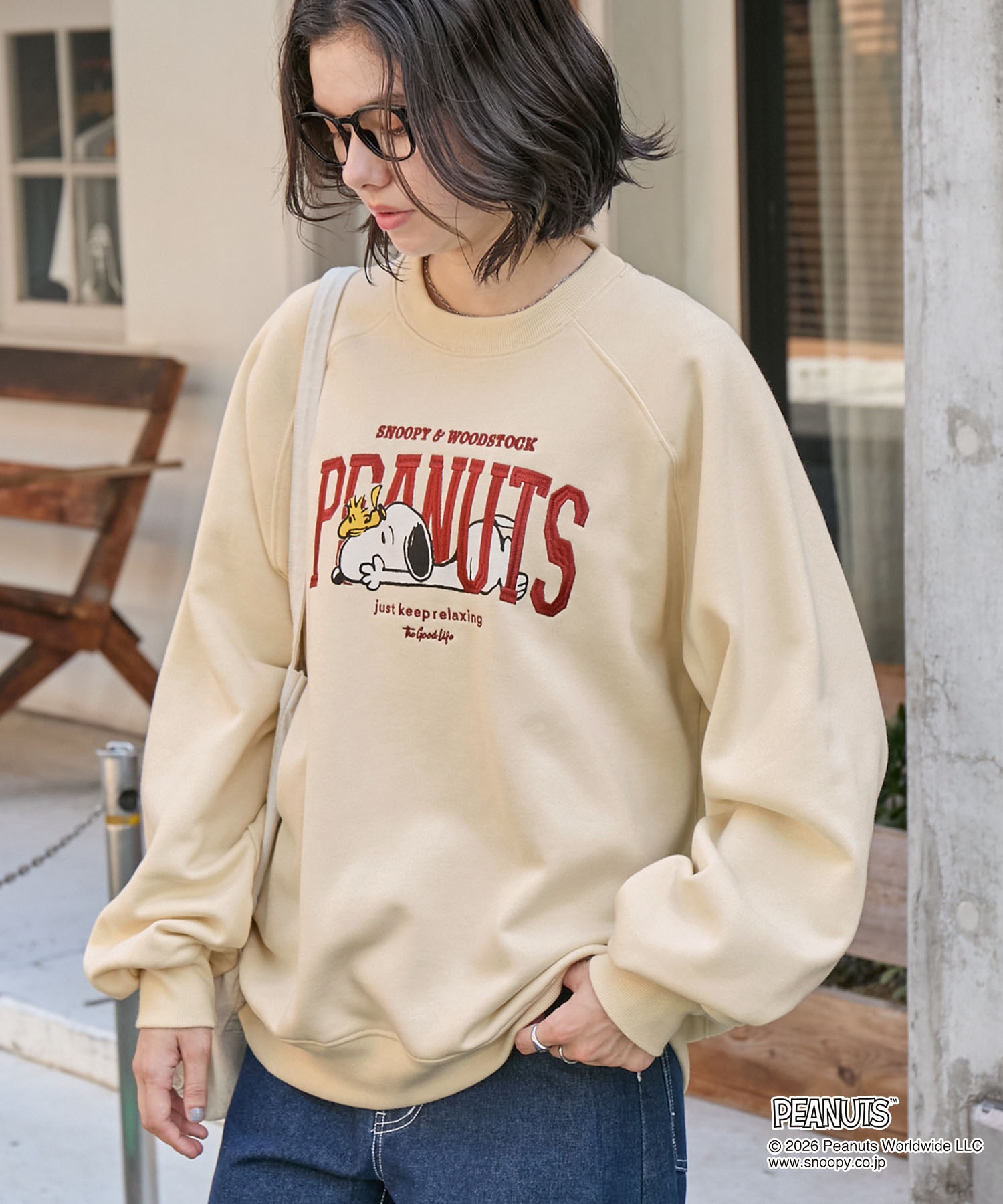 PEANUTS SNOOPY】別注 ピーナッツ スヌーピー ヴィンテージライク 刺繍