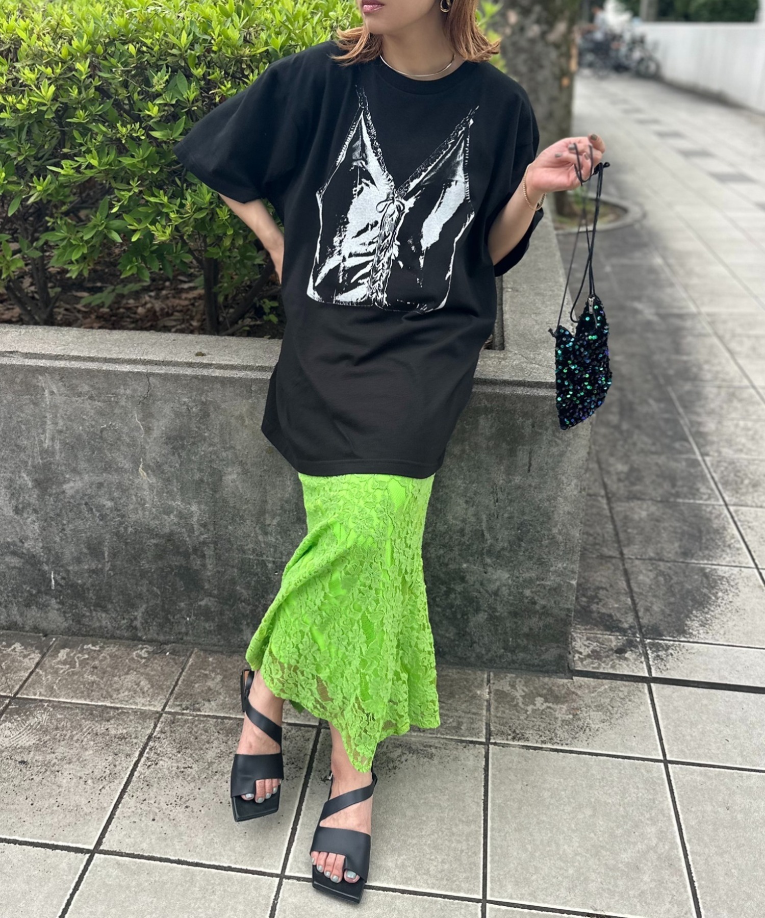 ブラック
model:154cm 着用サイズ:Mサイズ