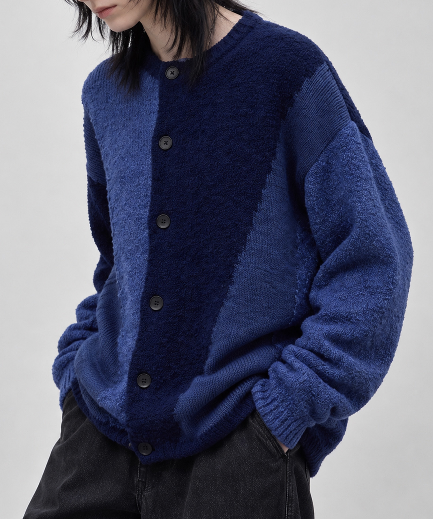 Alfred Alex】Geometric Pattern Cardigan / ジオメトリック柄