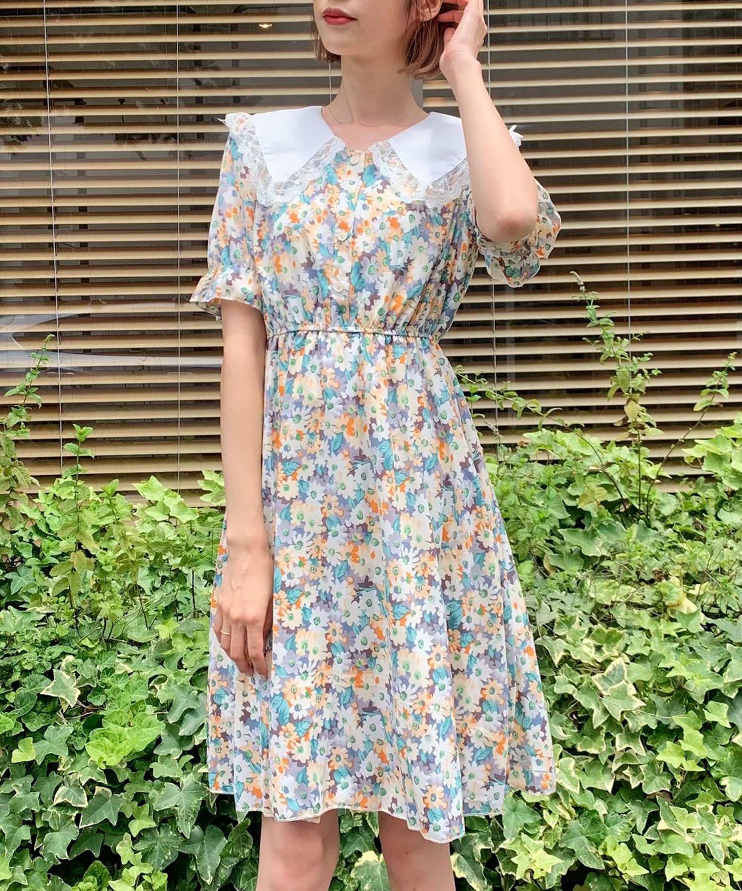 Titty Co Petit マルチフラワーワンピース Titty Co Petit Titty Co Online Store ティティーアンドコーオンラインストア