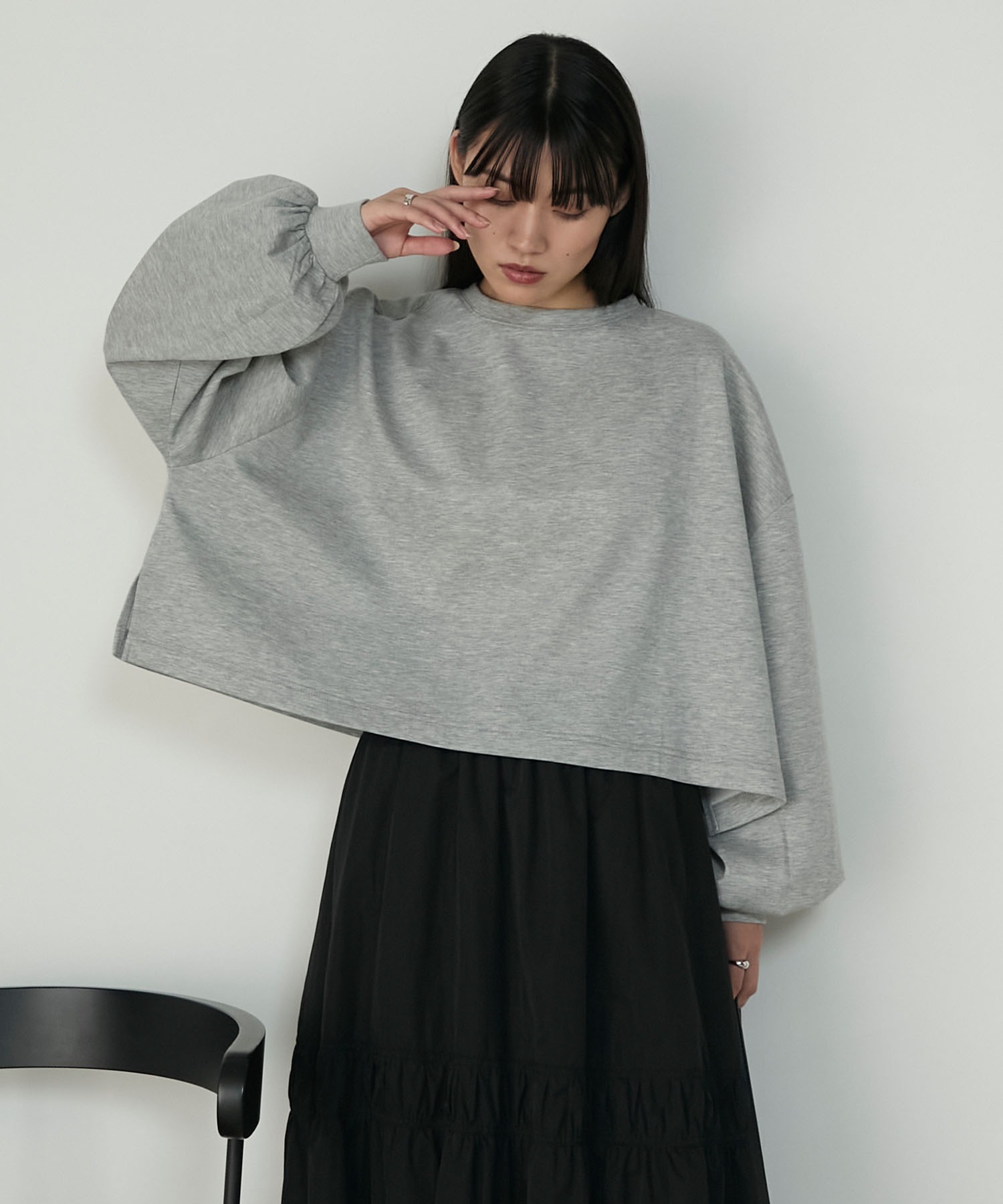 forksy.】エブリデイオーバーサイズスウェッティーシャツ forksy