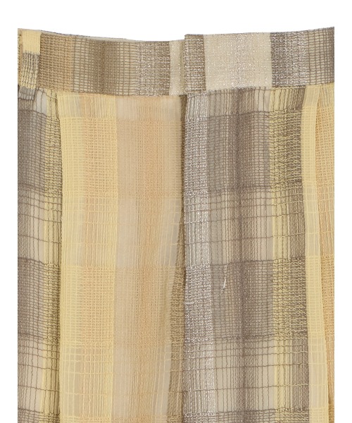 CHECK EMBROIDERY STRAIGHT PANTS