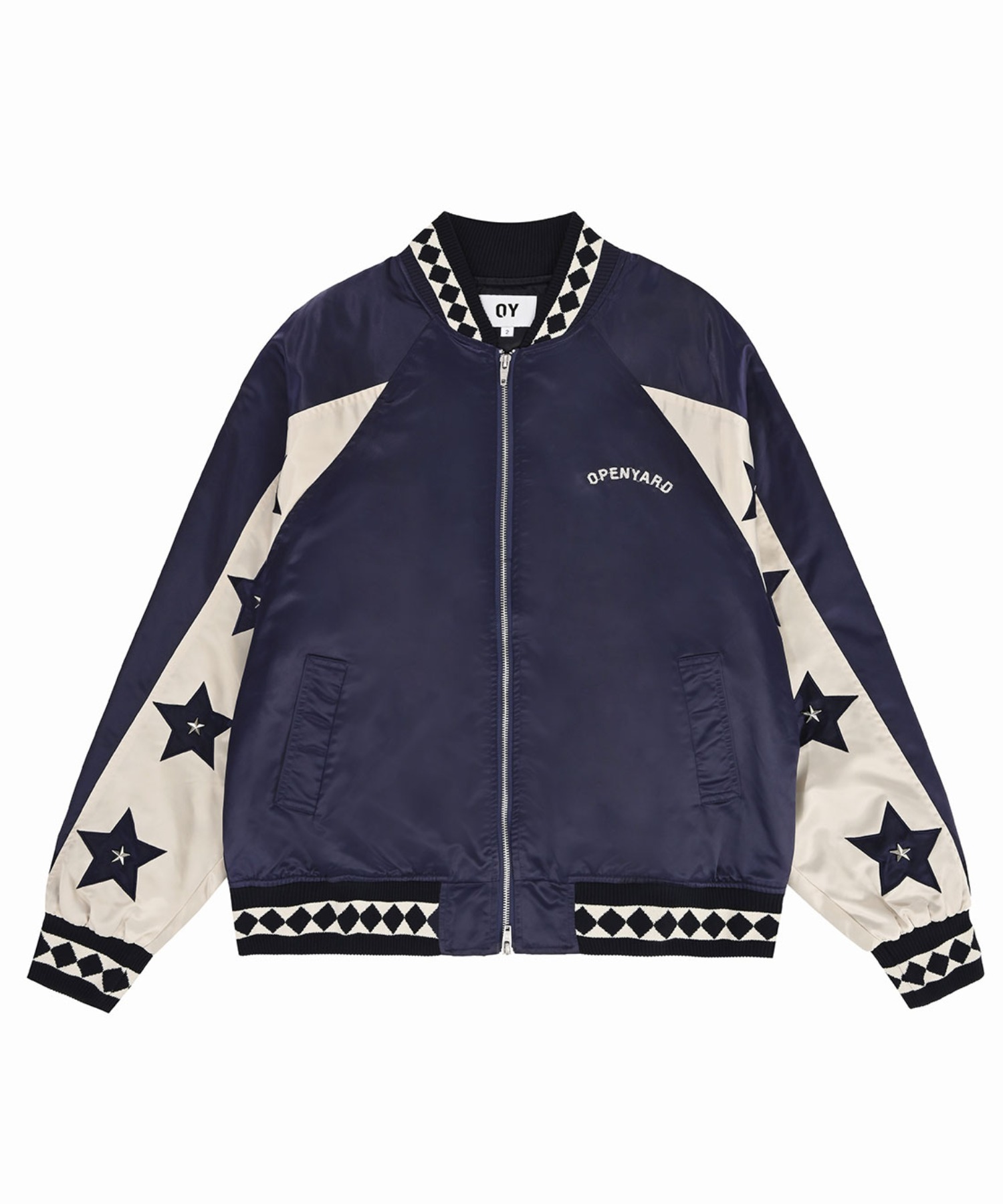 ゆう　ソーダジャケット OY/オーワイ』 STAR LEATHER PATCH STUD JACKET /スターパッチ