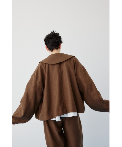 Asymmetry collar jacket アシンメトリーカラージャケット 【公式通販】