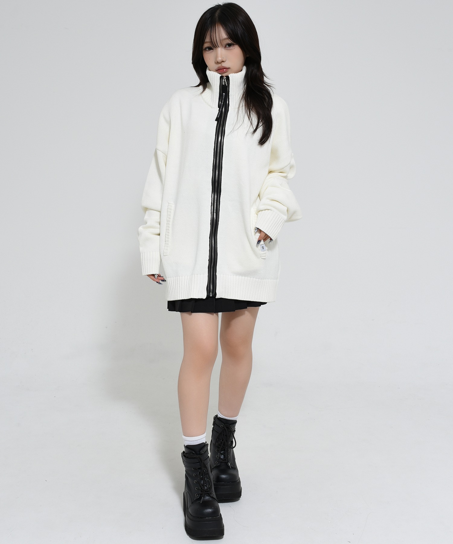 OY/オーワイ』 DOUBLE ZIP KNIT ZIP UP /ダブルジップ ニット