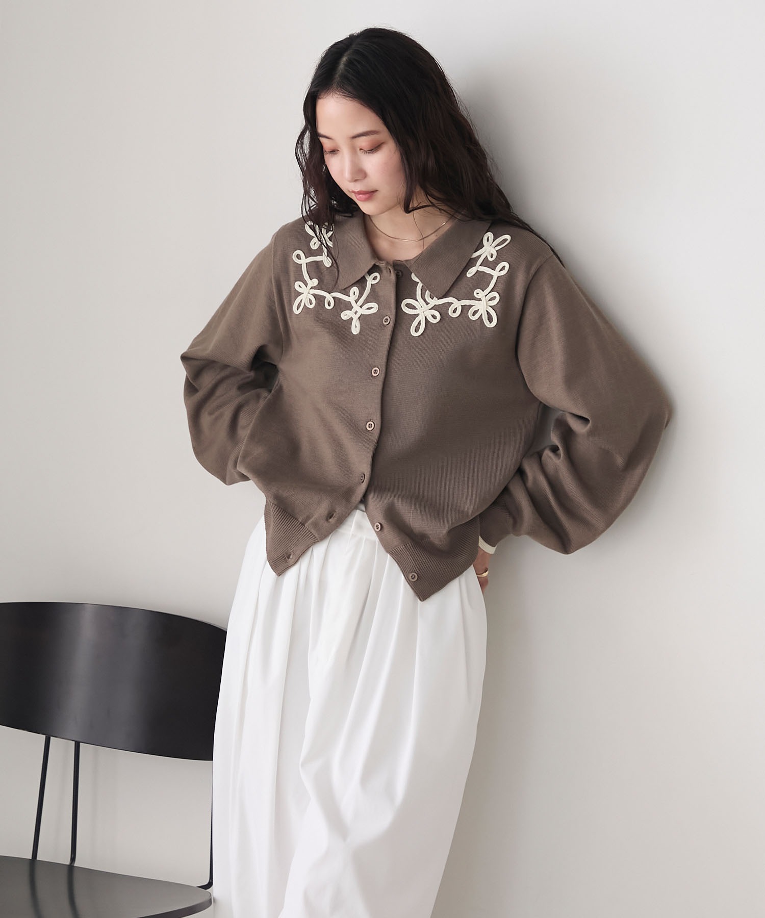 プロジェクトセカイ×ZOZOZTOWN ナイトコードフラワーニットカーディガン HARE（ハレ）の「プロジェクトセカイ×ZOZOZTOWN ナイトコード