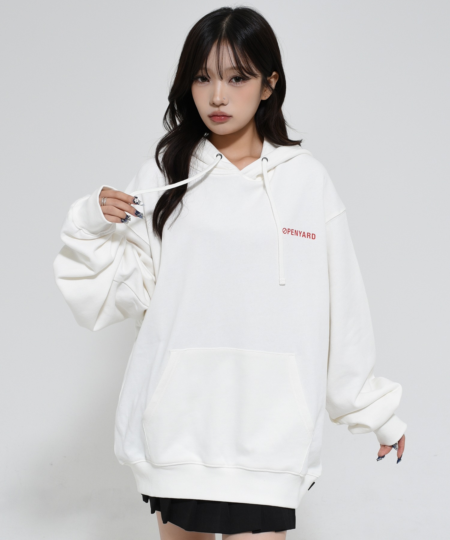 ★OY★GHOST LOGO HOODIE - BLACK★正規品/韓国直送料込/人気 OY/オーワイ』 GHOST LOGO HOODIE /ゴースト ロゴ フーディー OY