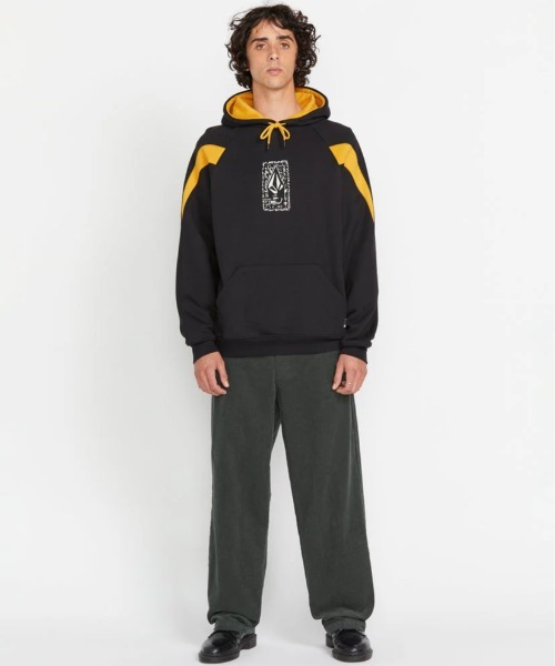 VOLCOM — Dental Pullover Hoodie — пуловер‑худи с логотипом VOLCOM (черно‑белый)
