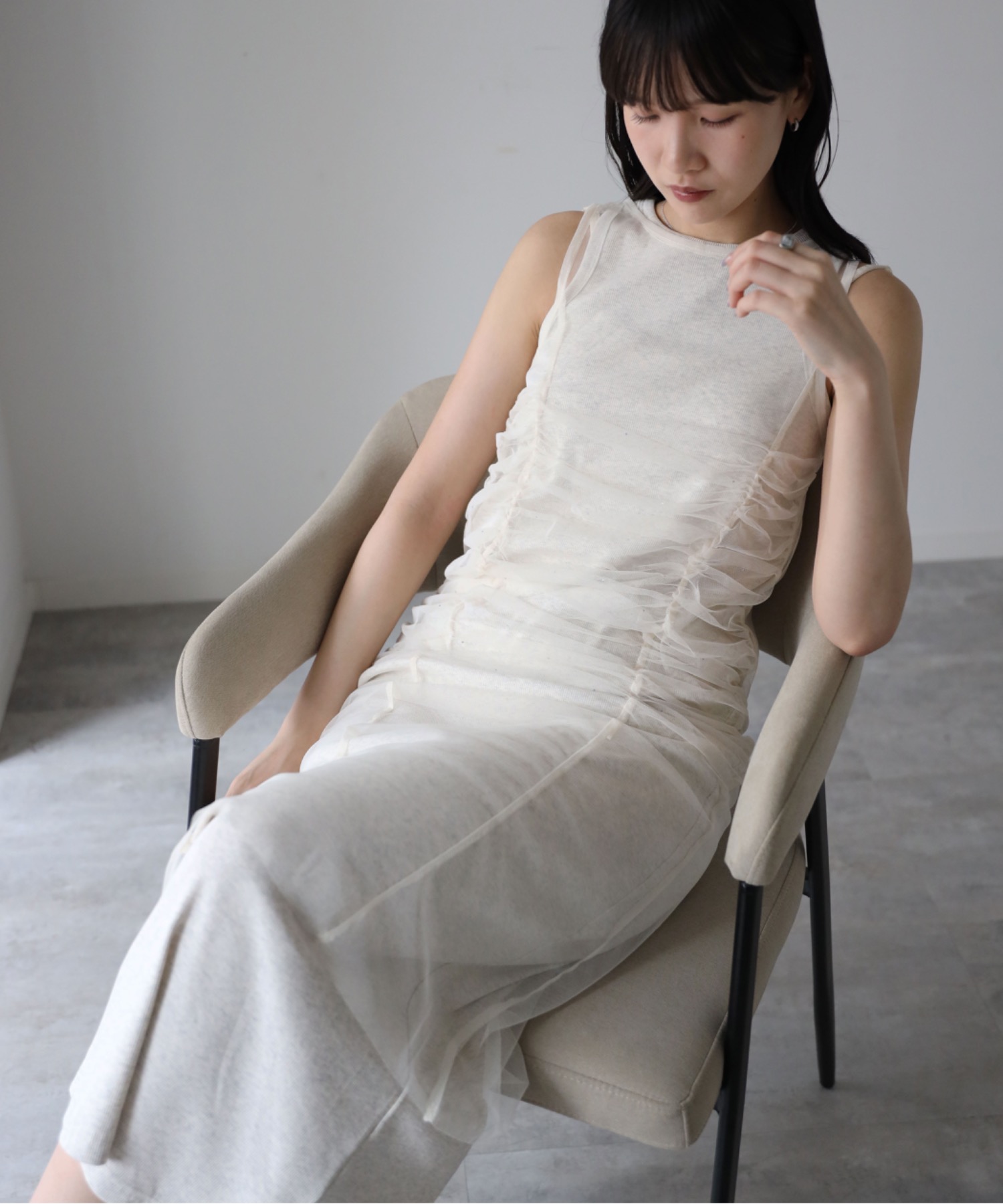 model：164cm. 着用サイズ：FREE