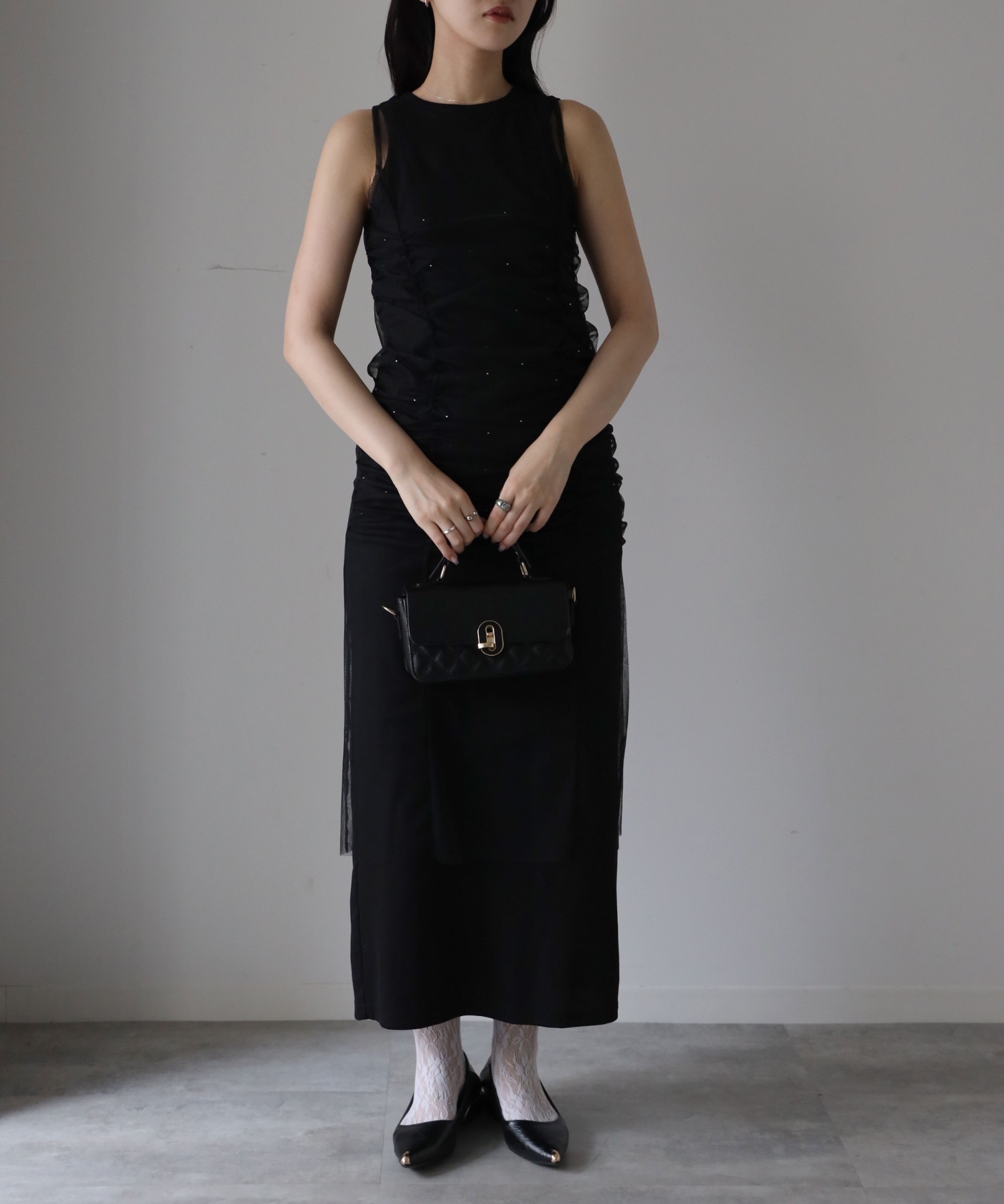 model：164cm. 着用サイズ：FREE