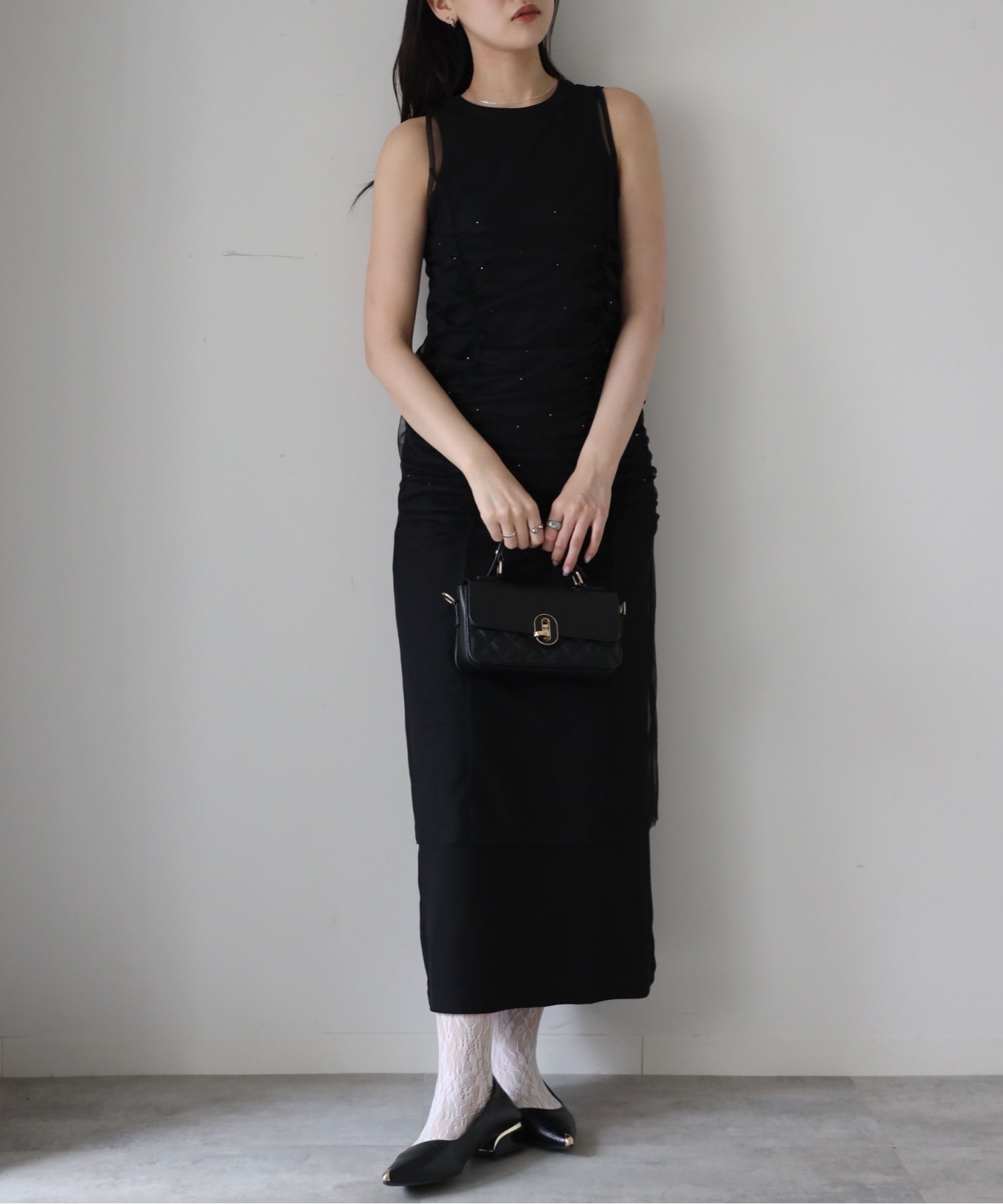 model：164cm. 着用サイズ：FREE