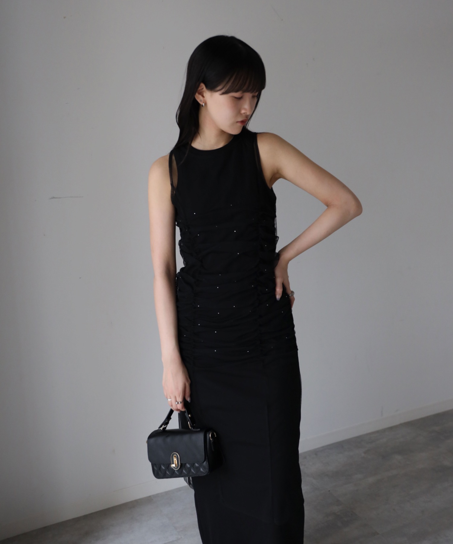 model：164cm. 着用サイズ：FREE