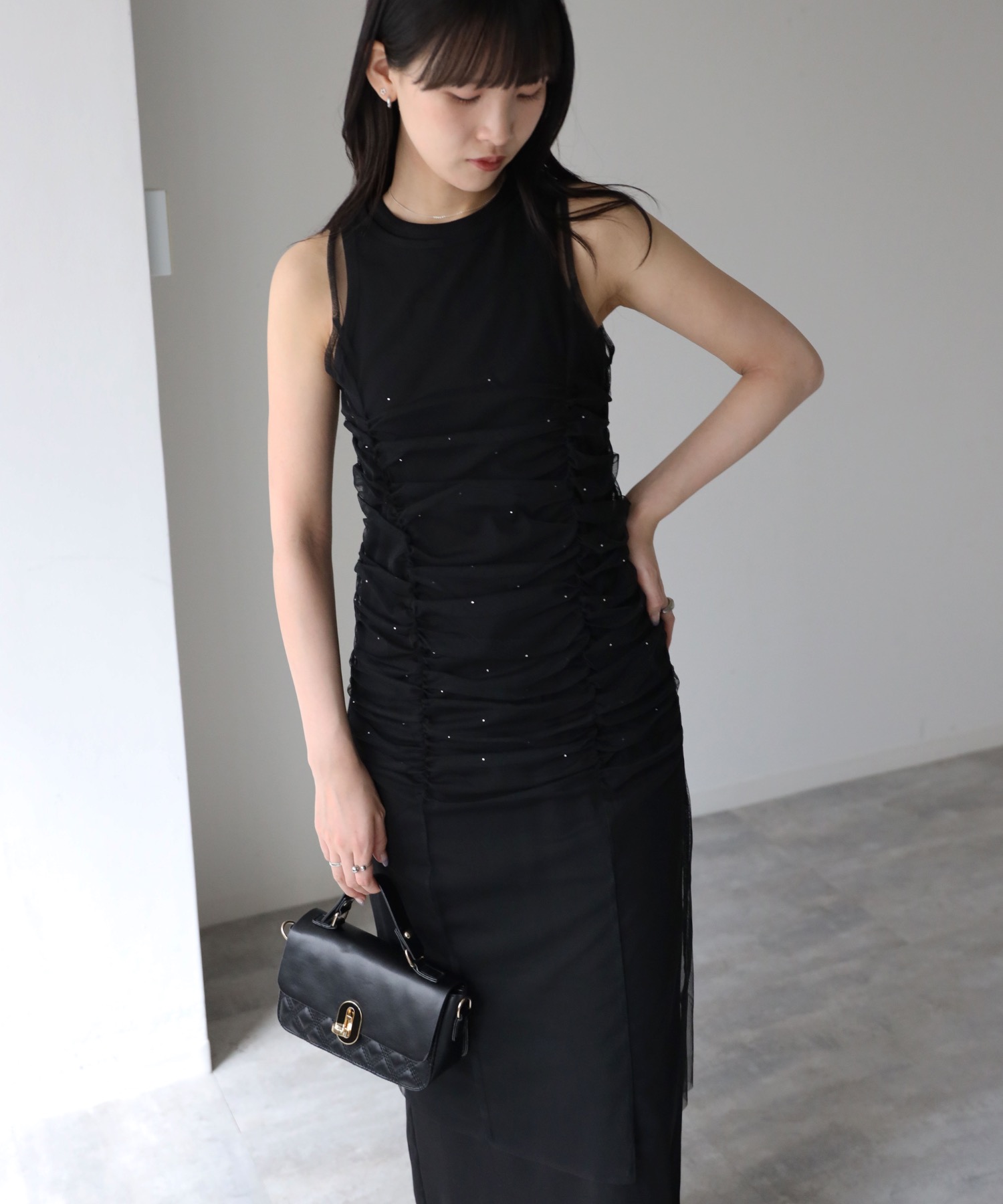 model：164cm. 着用サイズ：FREE