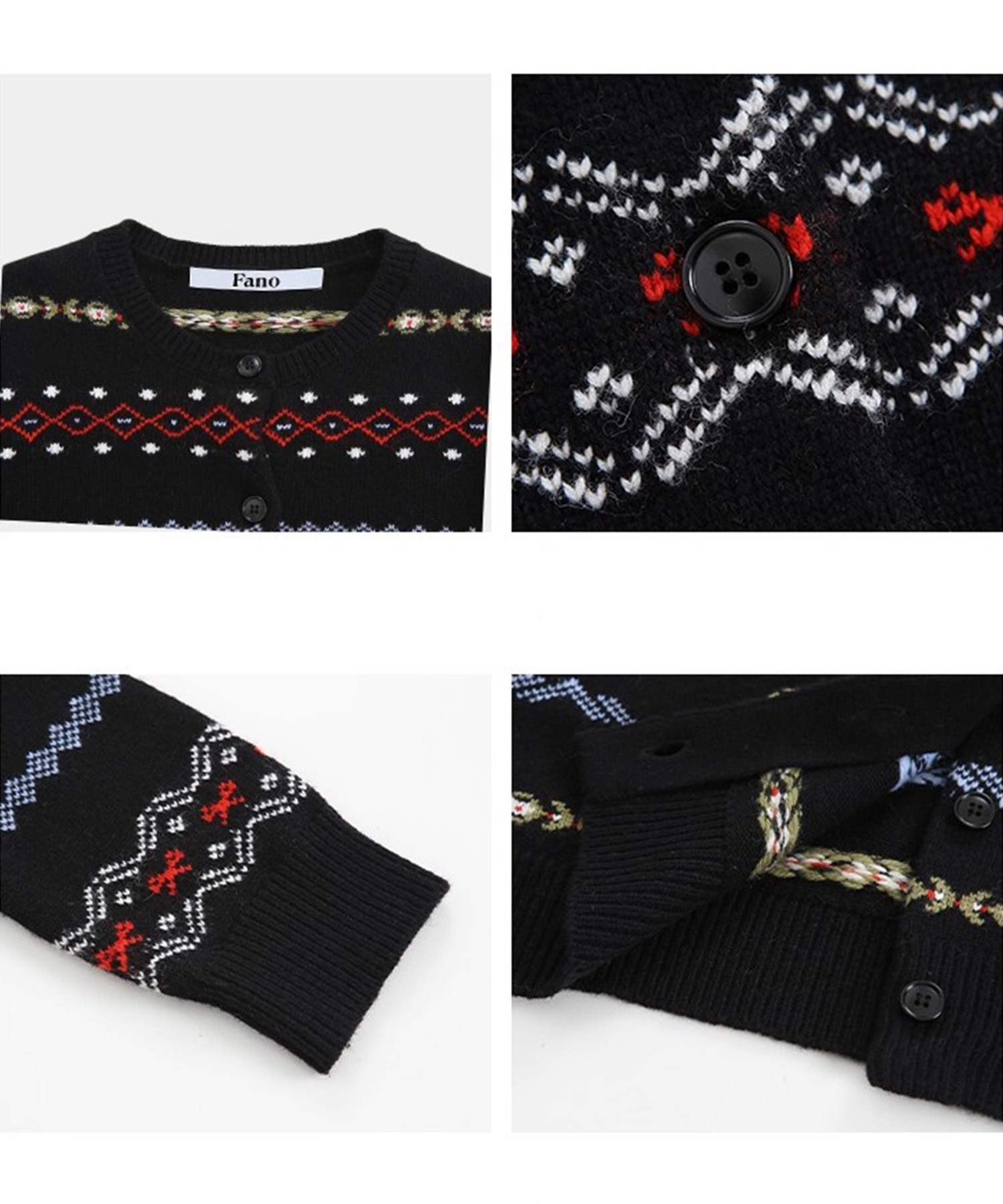 UNUSED フェアアイル柄 カーディガン　22AW UNUSED フェアアイル柄 カーディガン 22AW