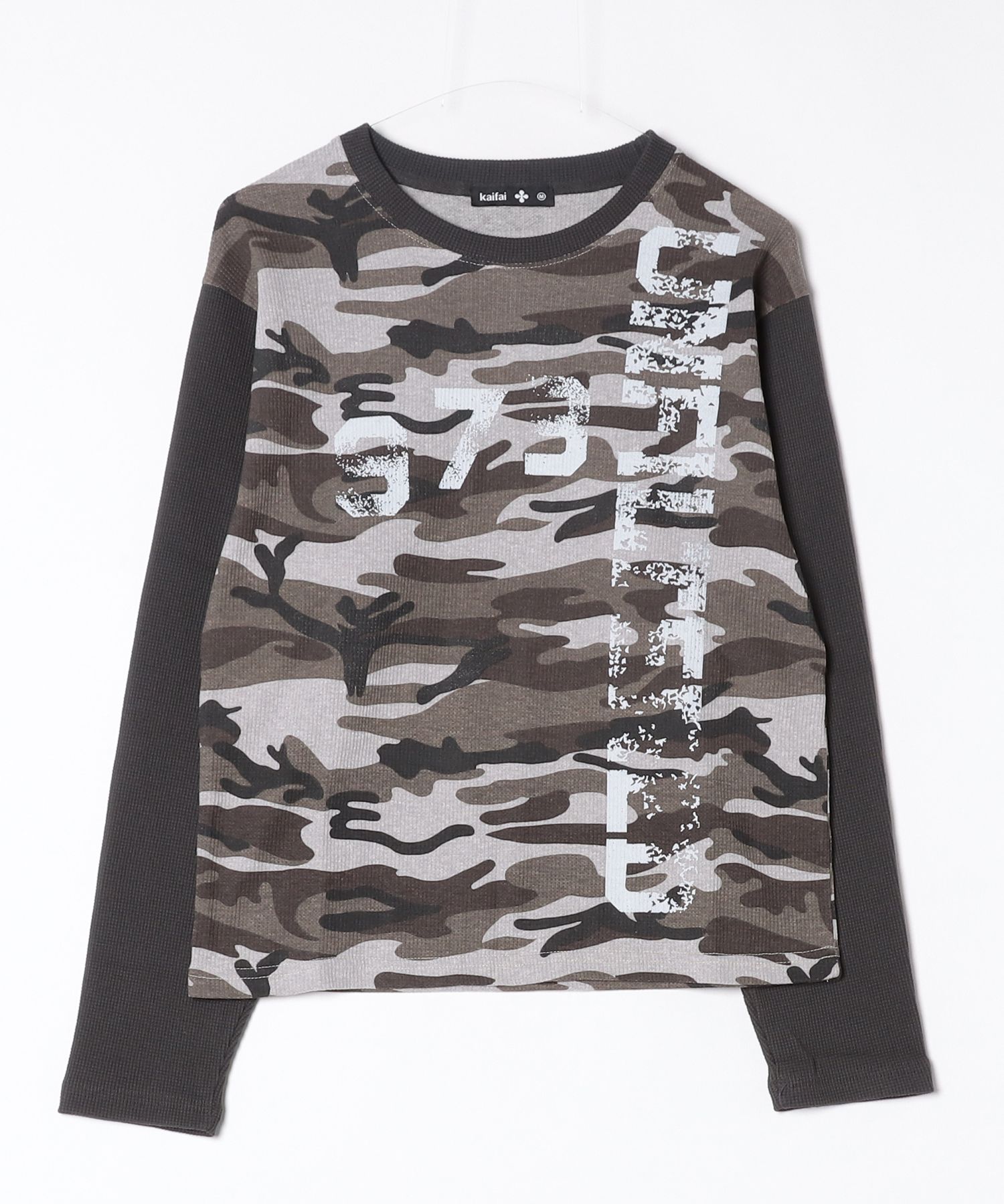 A'GEM/9 × .kom 『kaifai/カイファイ』Camo Waffle Long Sleeve /カモ