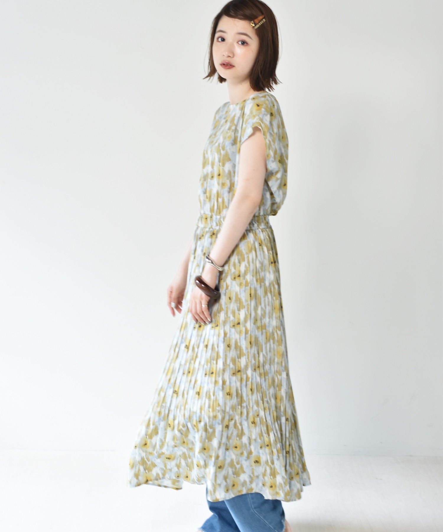 花柄プリーツワンピース Retro Girl Retro Girl Online Store レトロガールオンラインストア