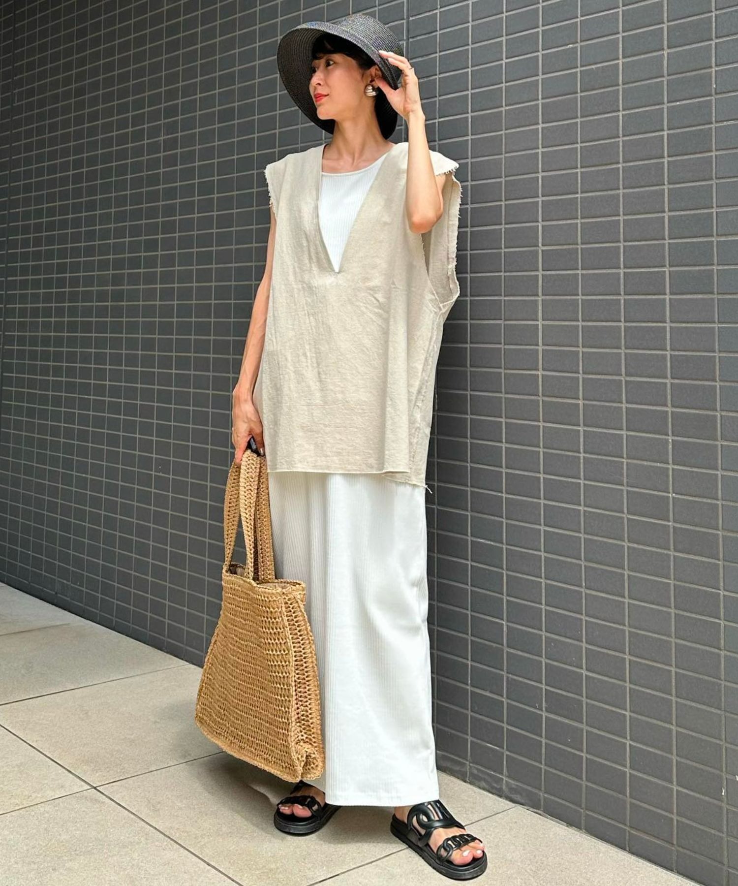 model：H157 着用サイズ：FREE