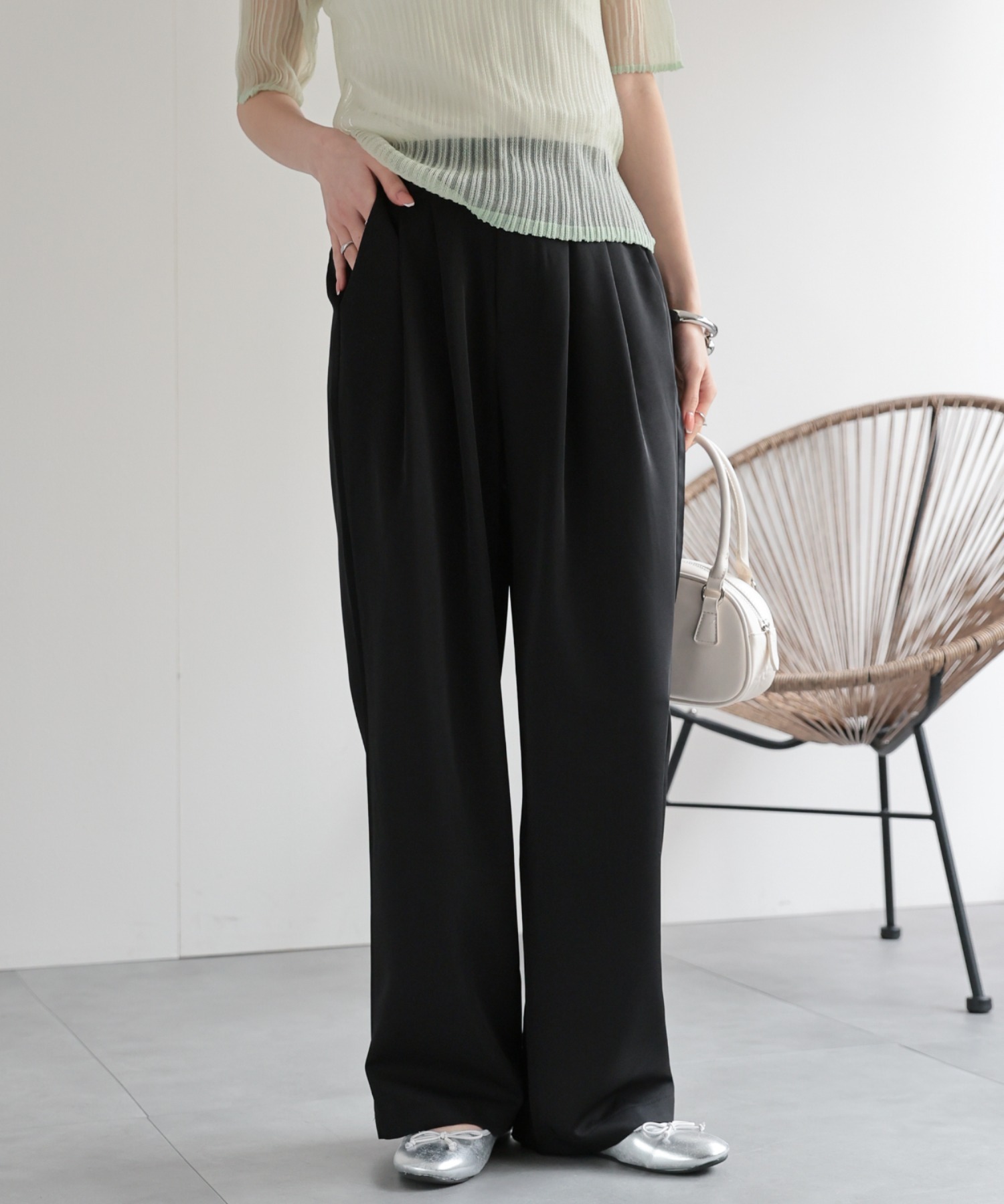model：162㎝　着用サイズ：M