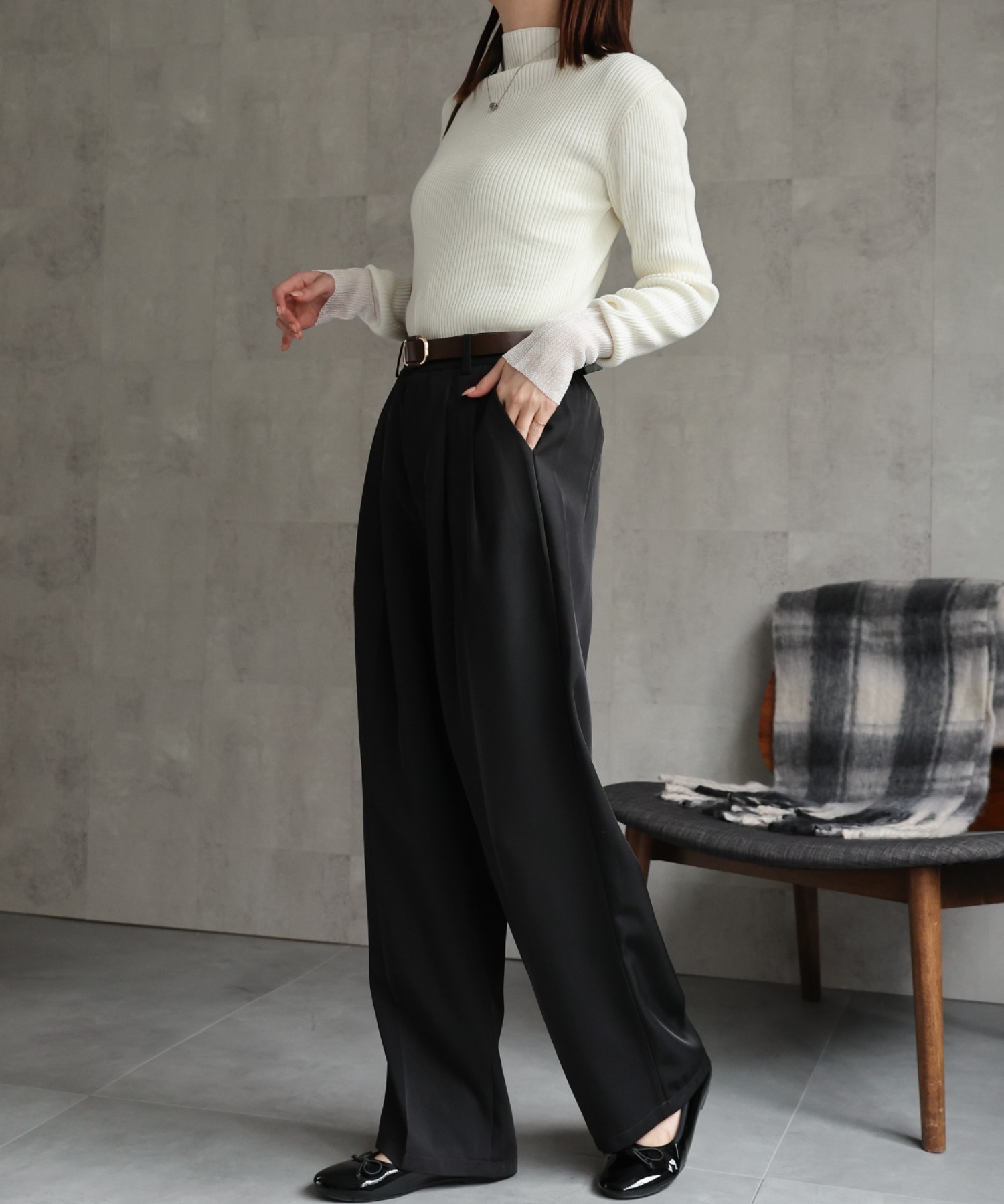 model：162㎝　着用サイズ：M