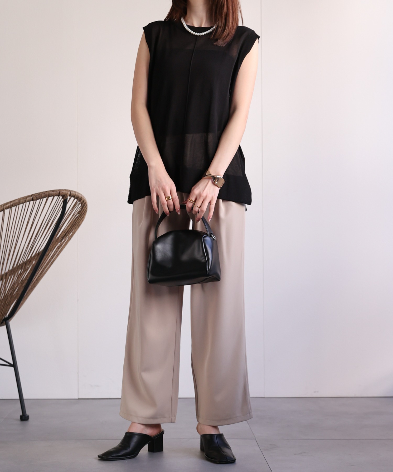 model：162㎝　着用サイズ：M