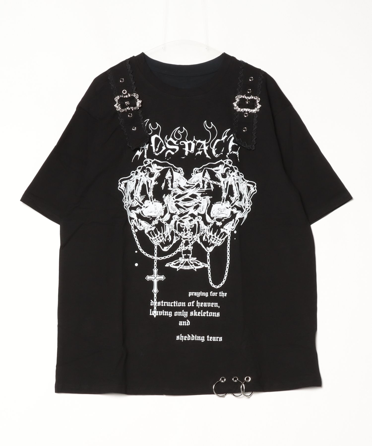 tシャツ A'GEM/9 × .kom 「AOSPACE」 ツインスカル半袖Tシャツ レディース メンズ A'GEM/9 × .kom 『AOSPACE』 ツインスカル半袖Tシャツ