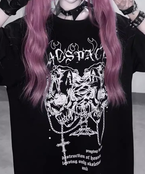 A'GEM/9 × .kom 『AOSPACE』 ツインスカル半袖Tシャツ