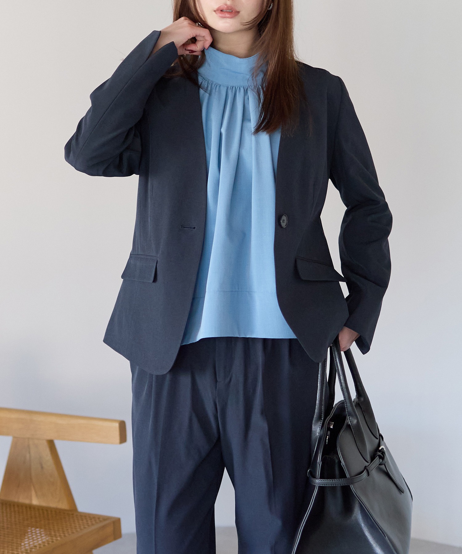 model:166cm　カラー：ネイビー