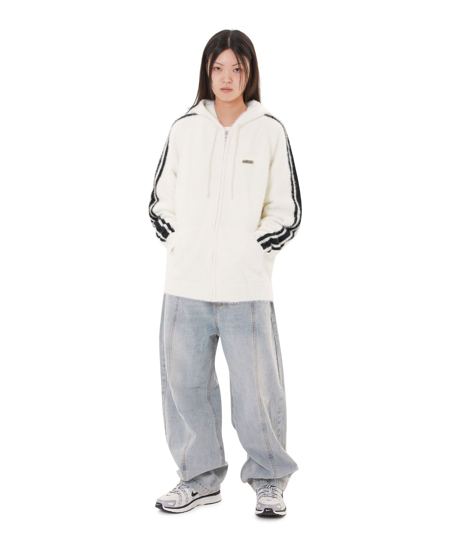 OY/オーワイ』 HAIRY KNIT HOODIE ZIP UP/ヘアリーニット ジップアップ 