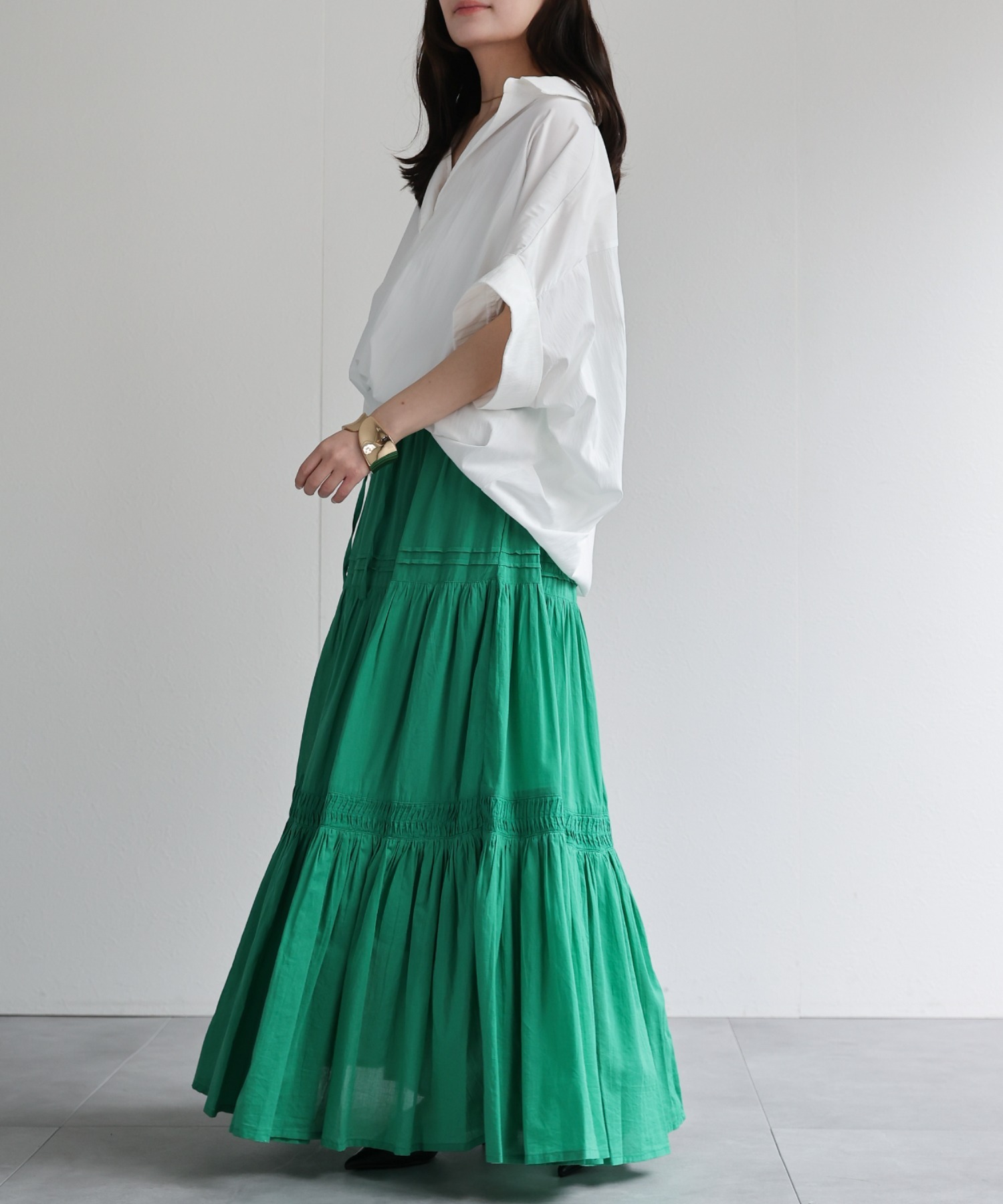 model：156cm 着用サイズ：FREE