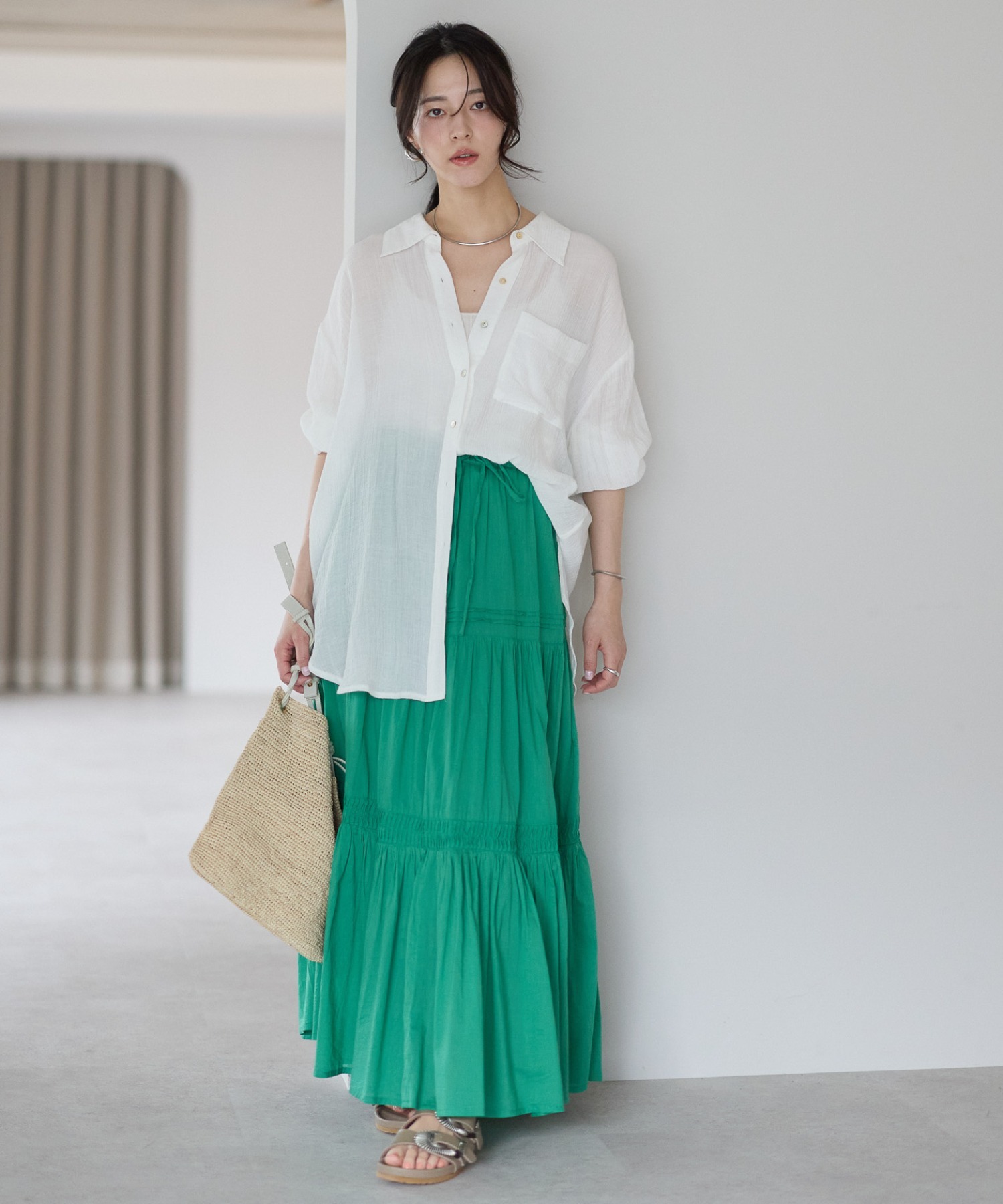 model：161cm 着用サイズ：FREE