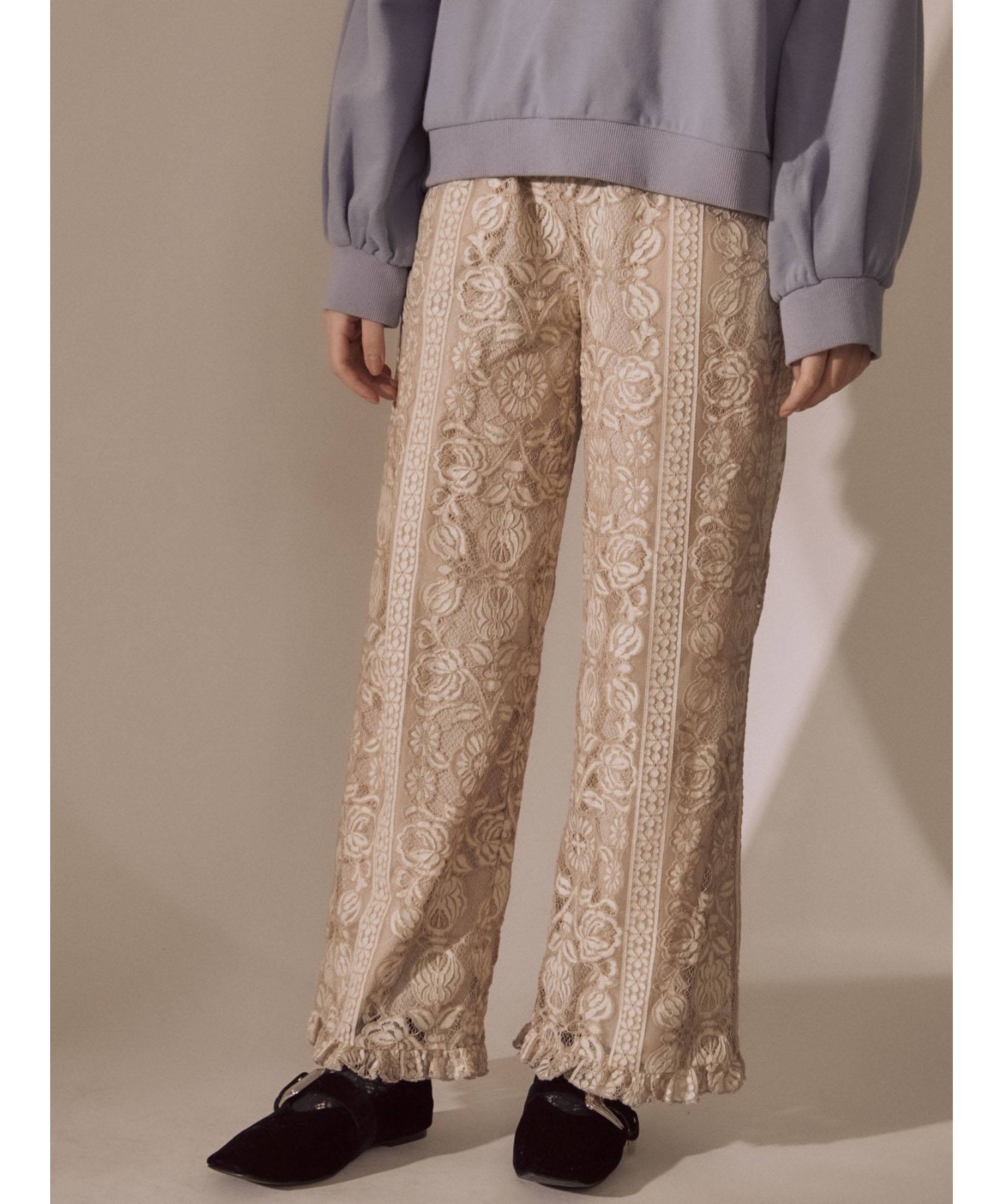 バイカラーレースパンツ Reshad Edu Af