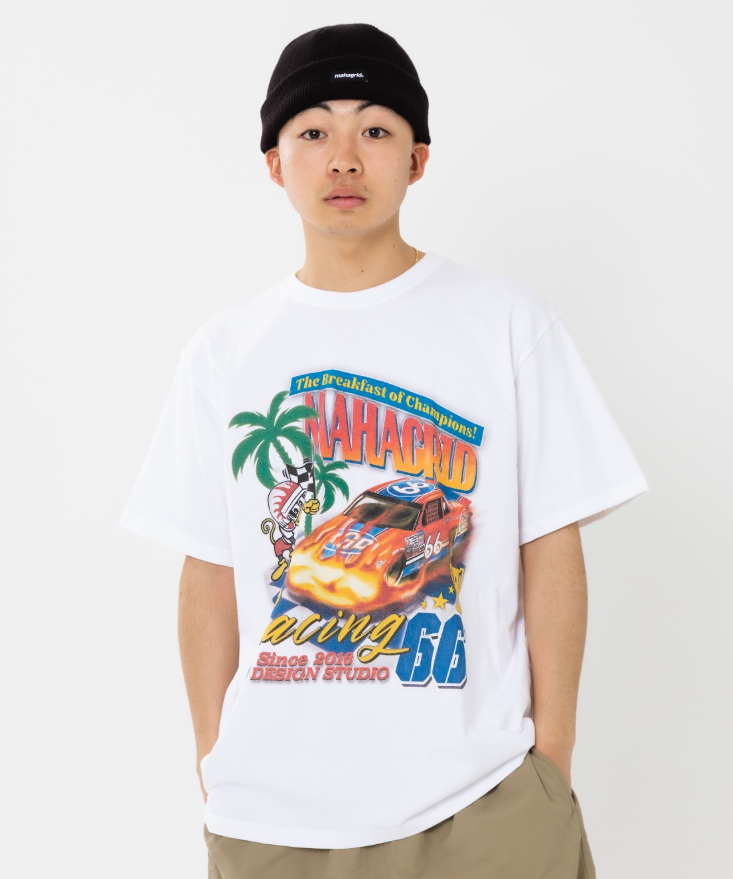 mahagrid/マハグリッド』RACING TEE/レーシングカー 半袖 カットソー