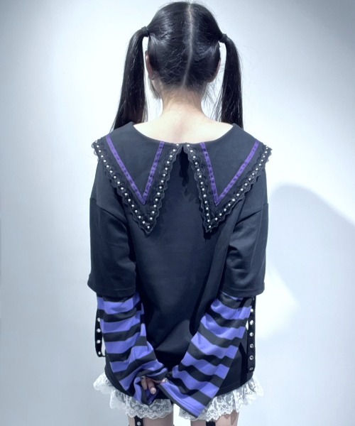 A'GEM/9 × .kom 『AOSPACE』カラーレイヤードロングスリーブTシャツ