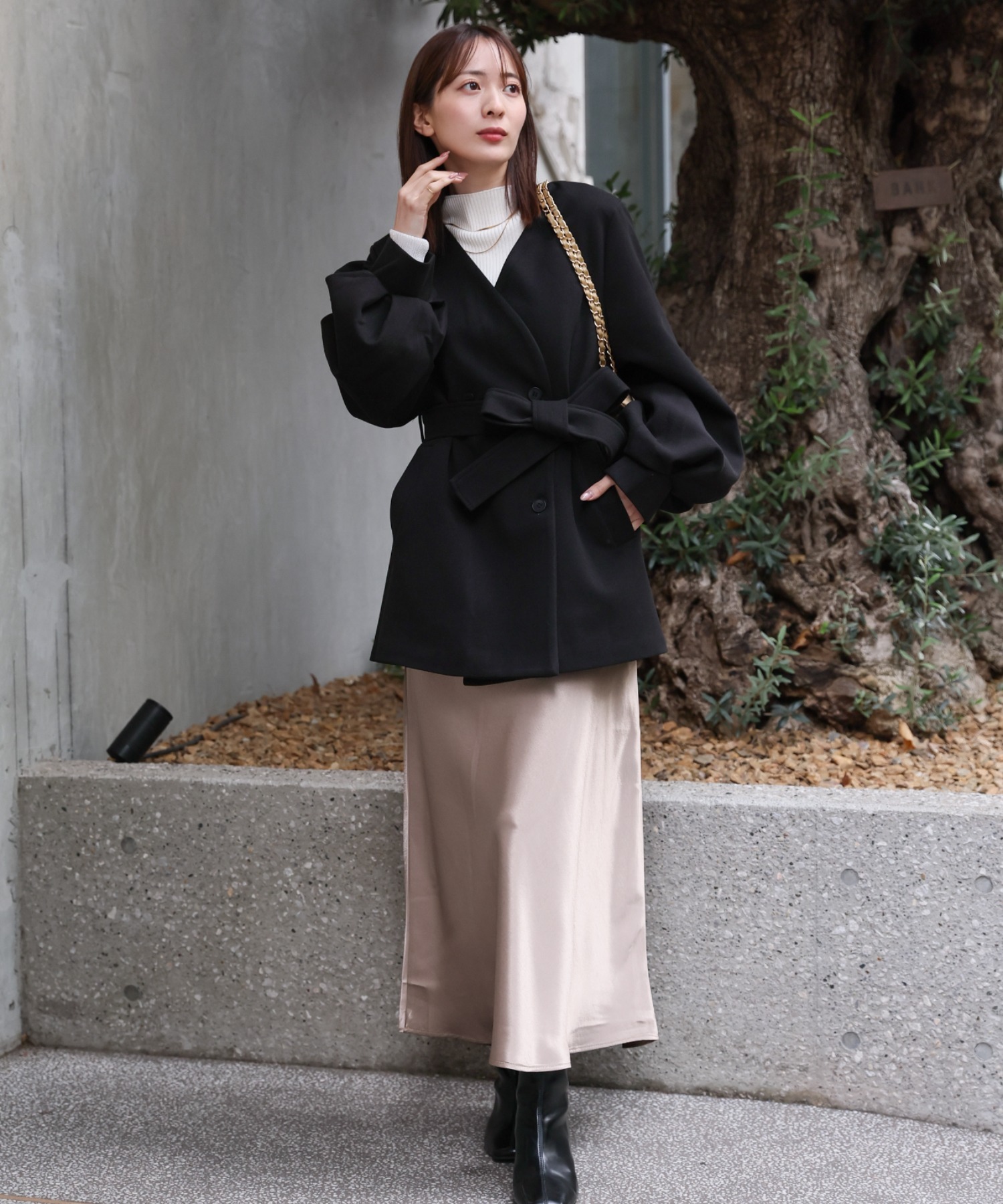 model：162cm 着用サイズ：F
