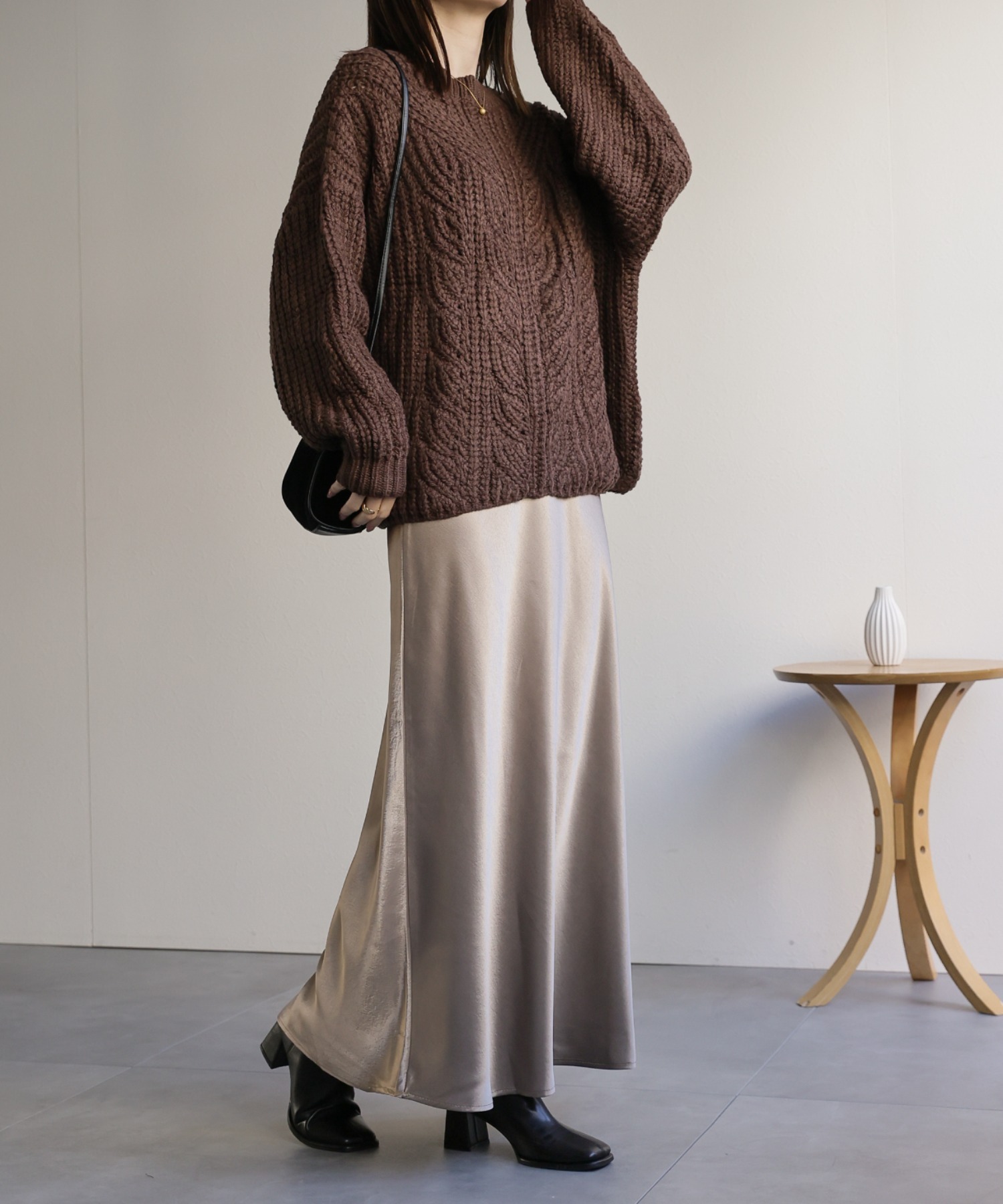 model：162cm 着用サイズ：F