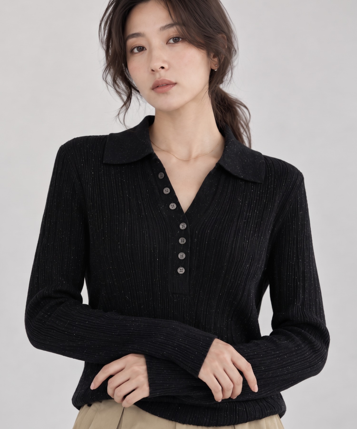 モデル身長：158cm
着用サイズ：FREE
