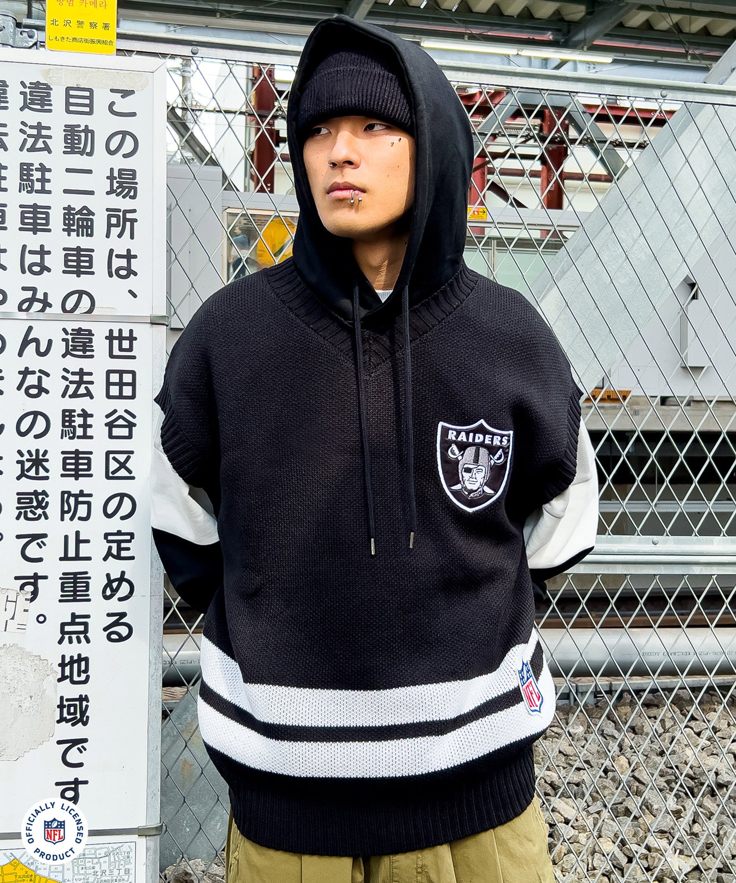 NFL×A'gem KNITTED VEST］アップリケ刺繍ニットベスト A'gem│A'GEM/9 