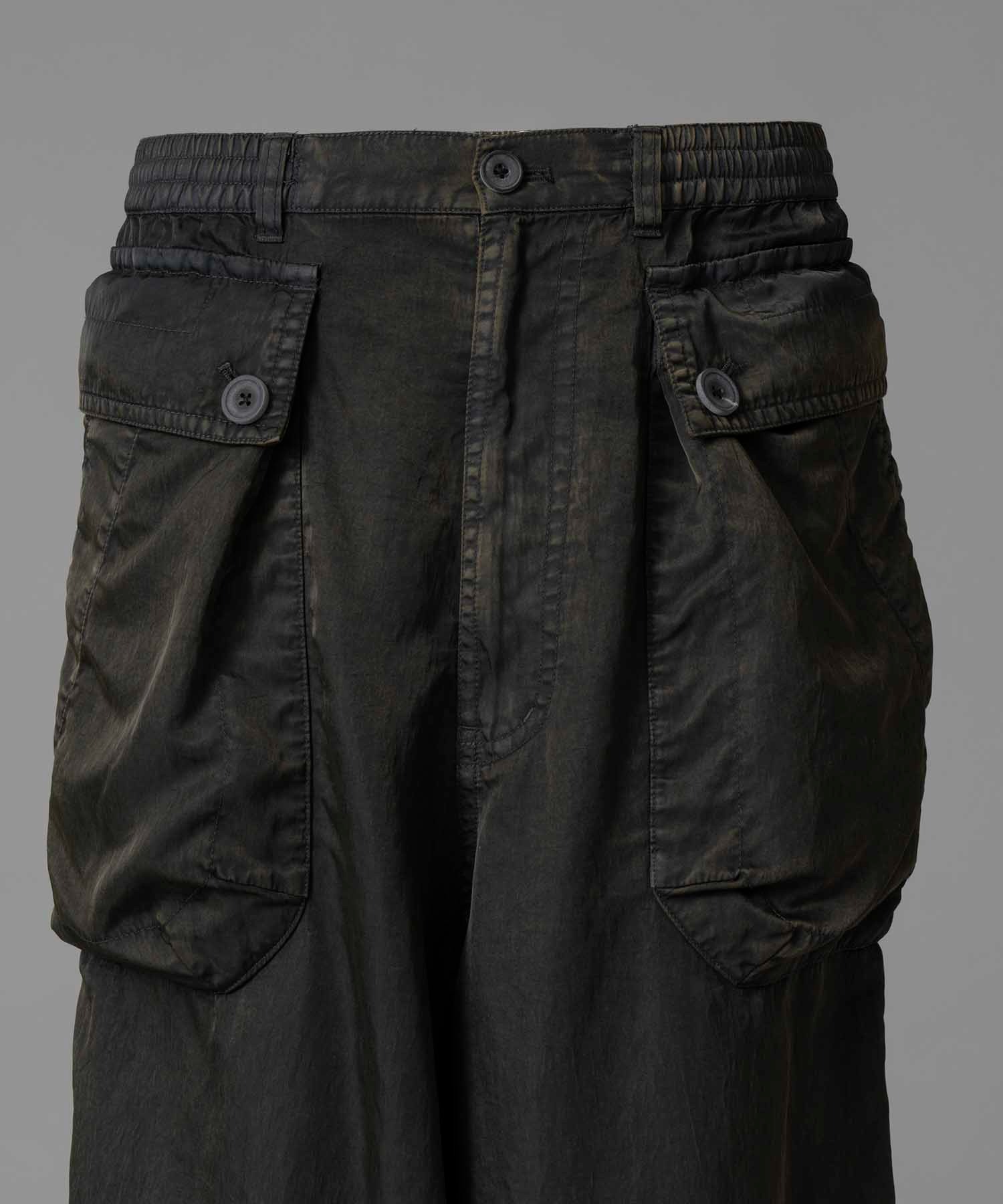 UNISEX》Garment Dyed Nylon Double Pocket Pants/製品染めナイロン