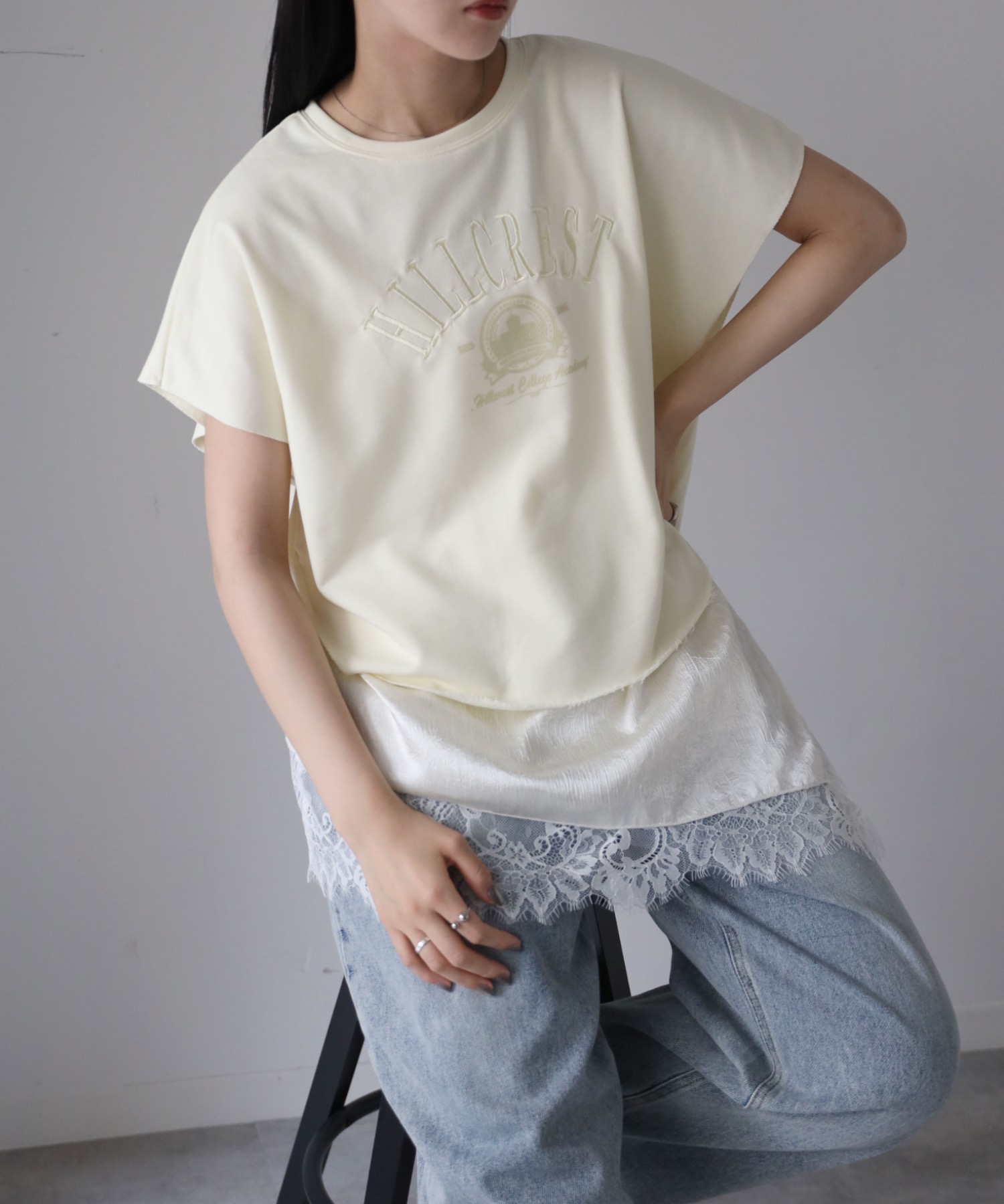 model：164cm. 着用サイズ：FREE