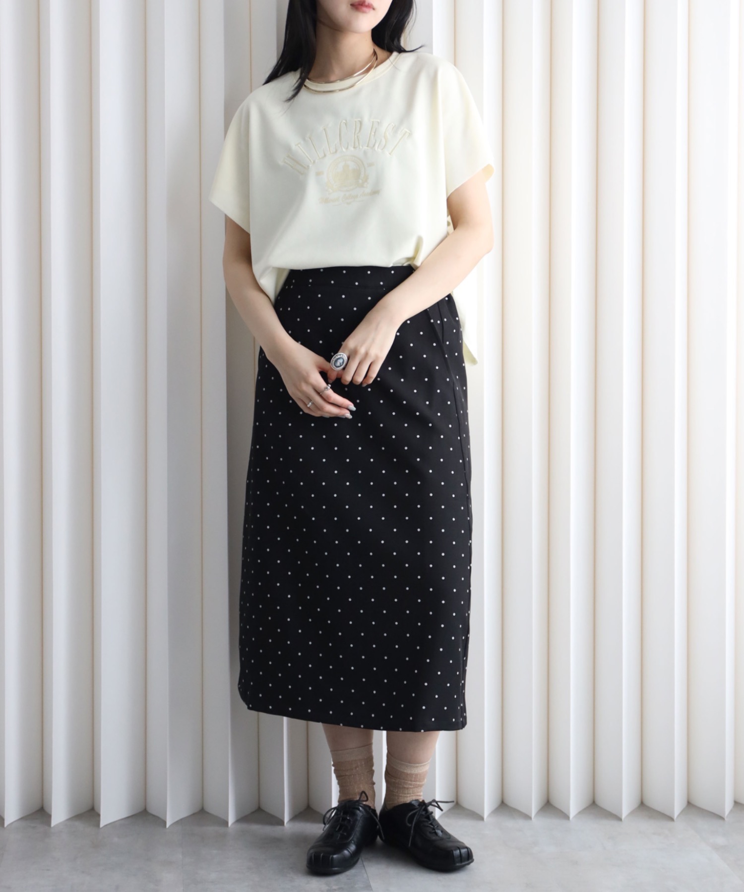 model：164cm. 着用サイズ：FREE