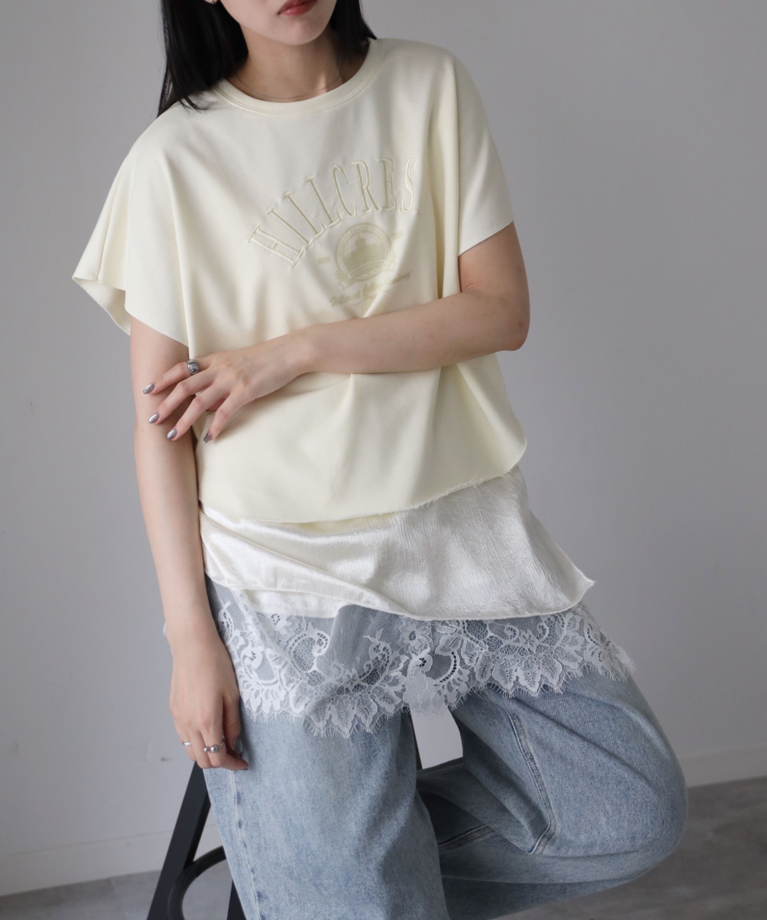 model：164cm. 着用サイズ：FREE
