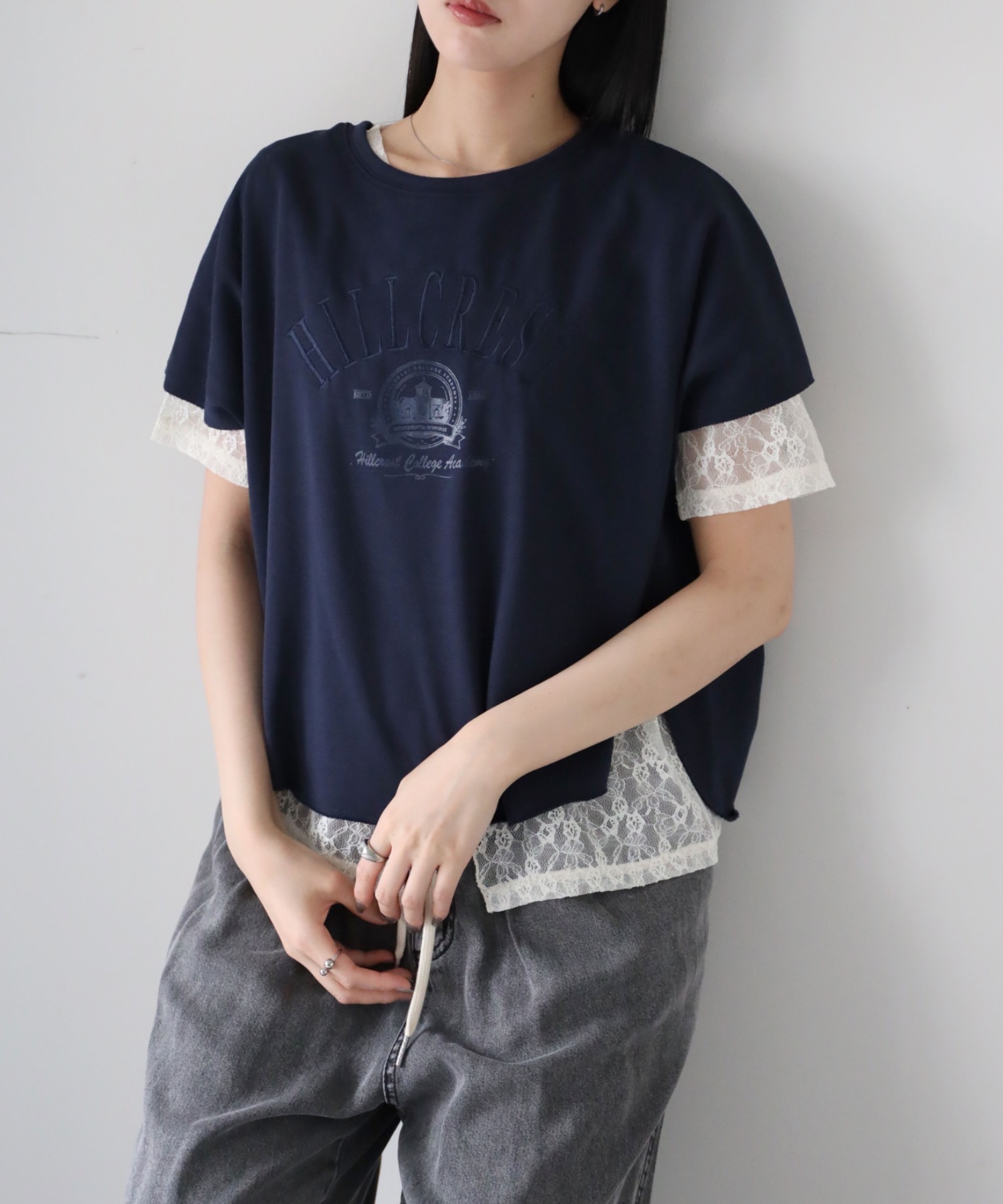 model：164cm. 着用サイズ：FREE